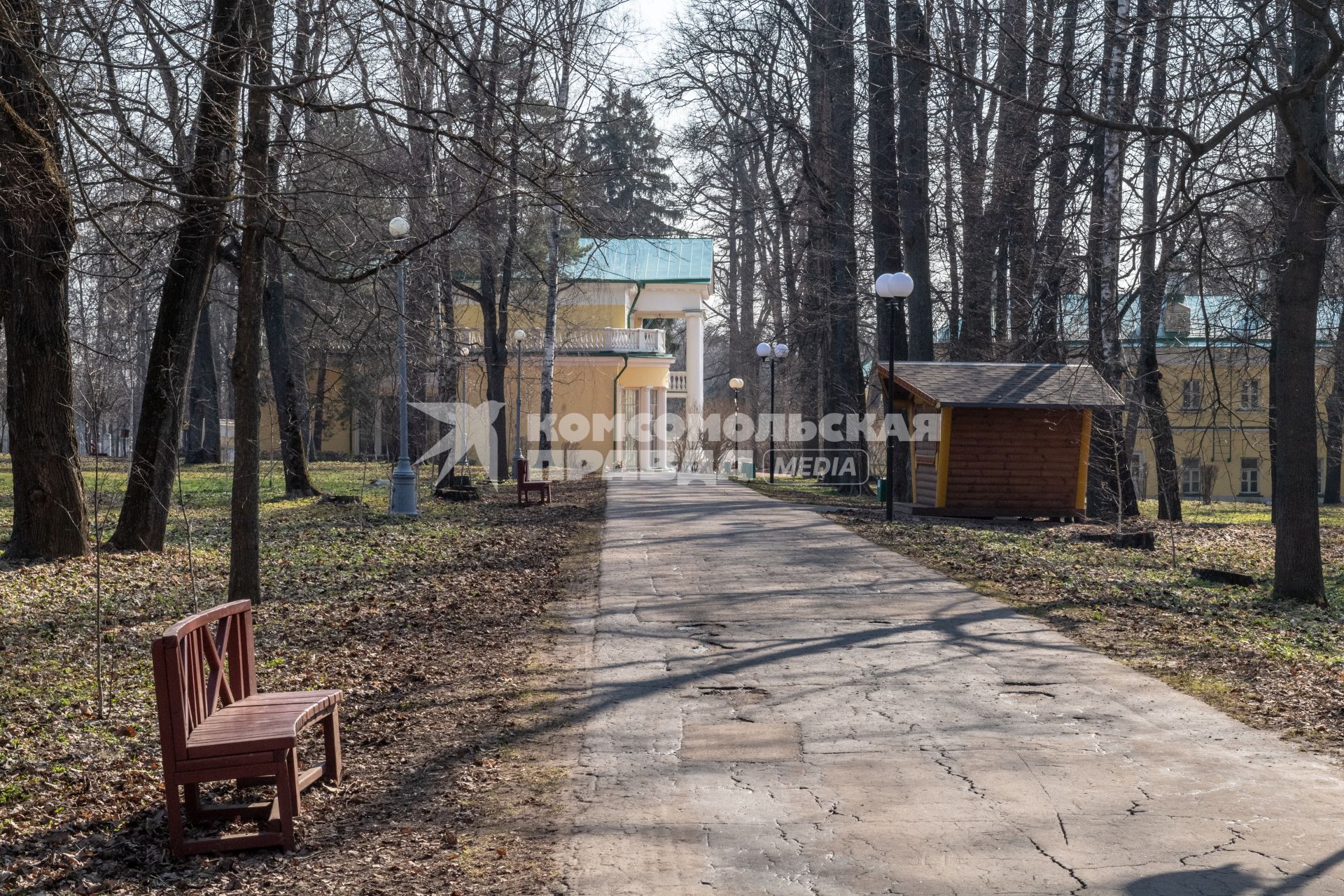 Московская область. На аллеях дома музея-заповедника `Горки Ленинские`.