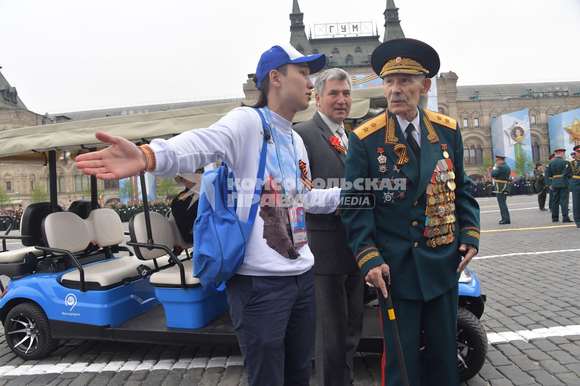 Москва.  На Красной площади  перед началом военного парада, посвященного 74-й годовщине Победы в Великой Отечественной войне.