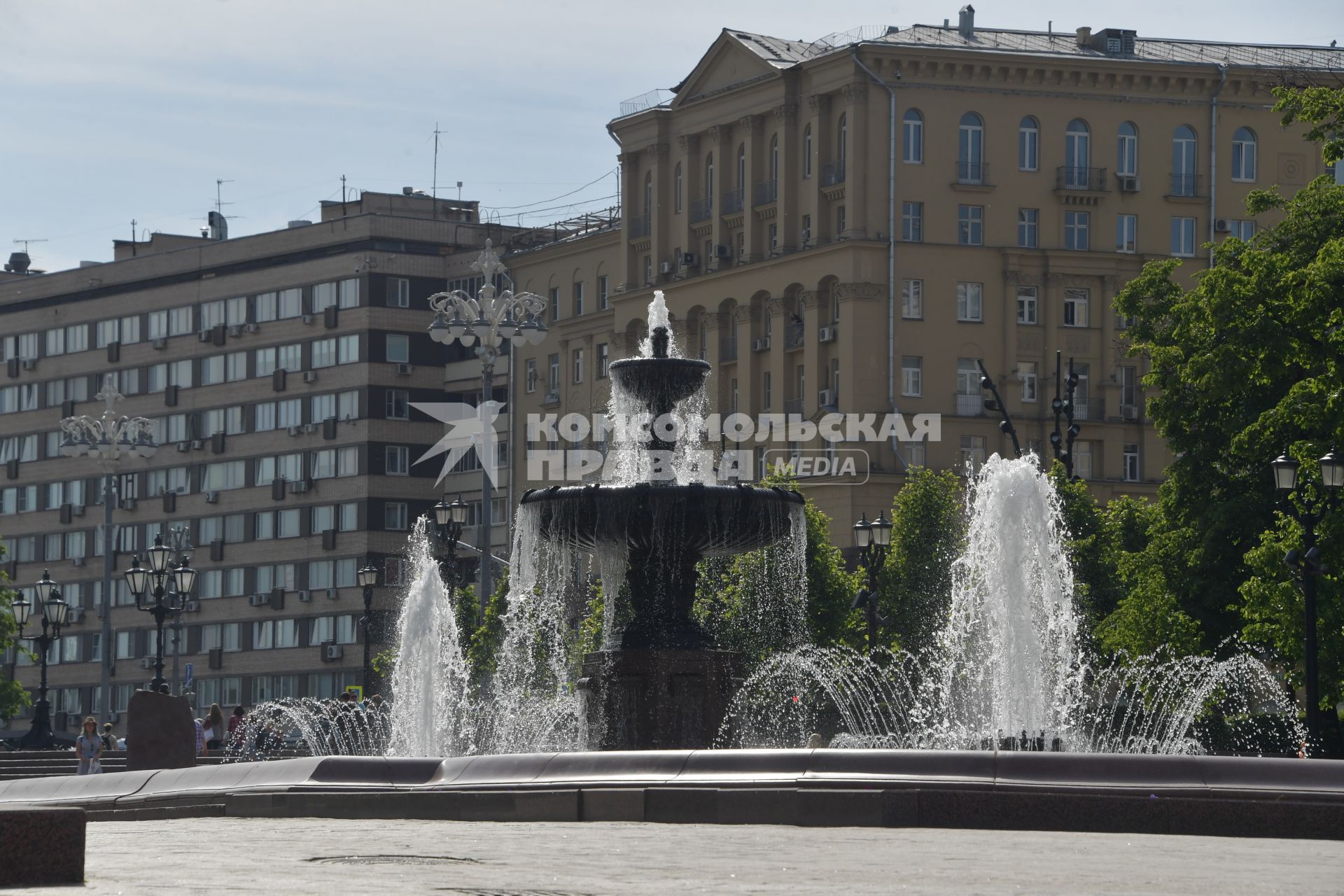 Москва.  Фонтан на Пушкинской площади.