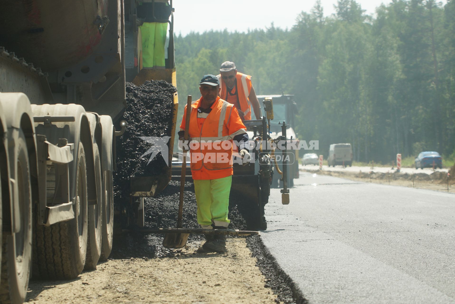 Екатеринбург. Ремонт дороги на трассе М-5 Екатеринбург - Челябинск