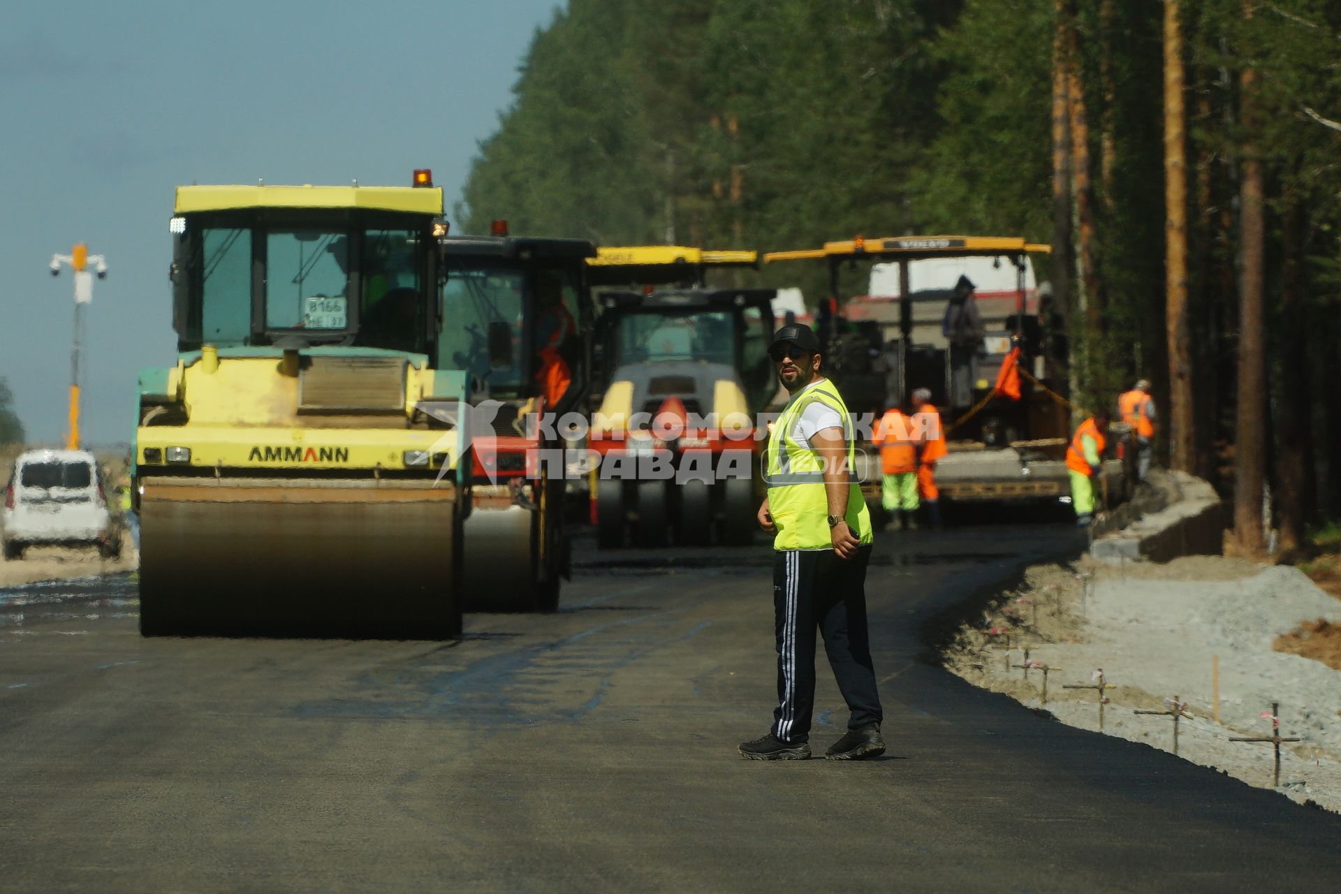 Екатеринбург. Ремонт дороги на трассе М-5 Екатеринбург - Челябинск