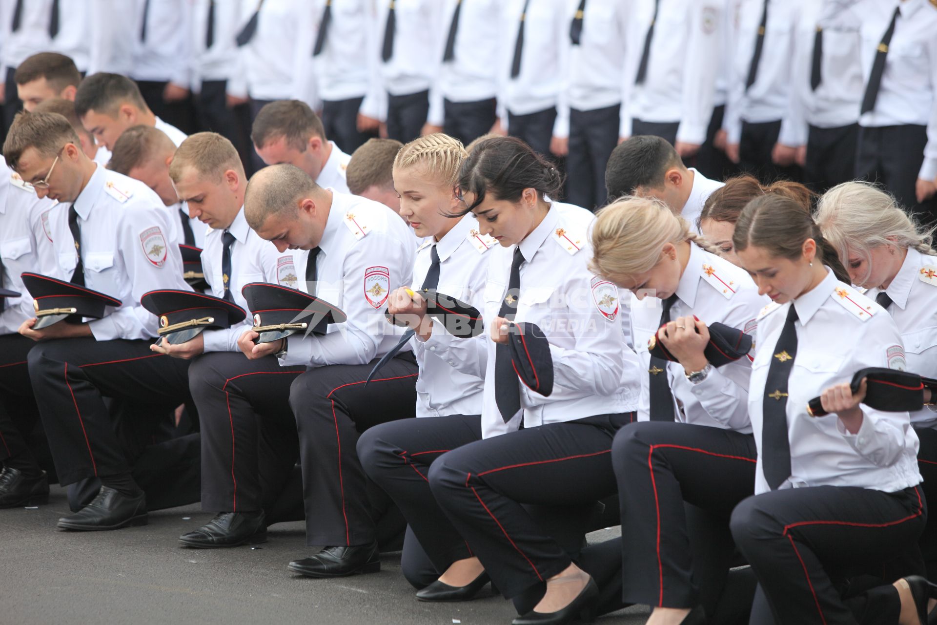 Ставрополь. На торжественной церемонии выпуска лейтенантов полиции в ставропольском филиале Краснодарского университета МВД России.