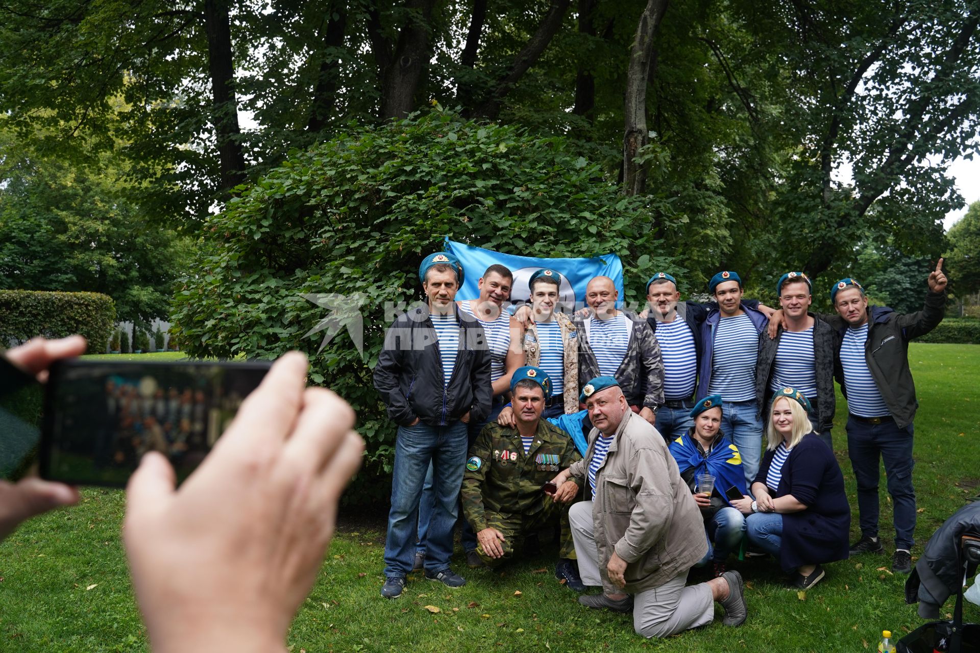 Москва. Десантники во время празднования Дня Воздушно-десантных войск.