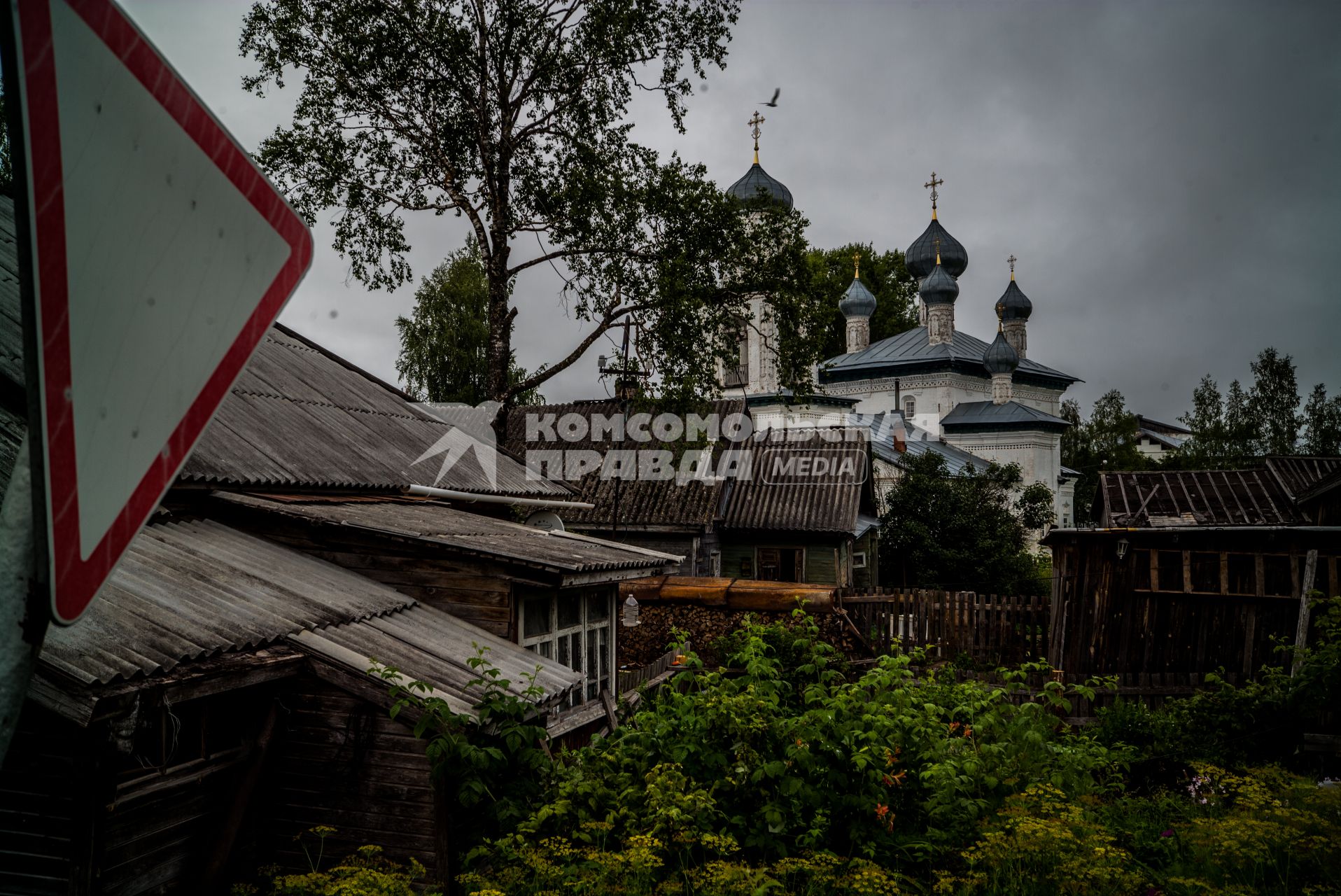 Архангельская область, Каргополь. Вид на  церковь Рождества Богородицы.