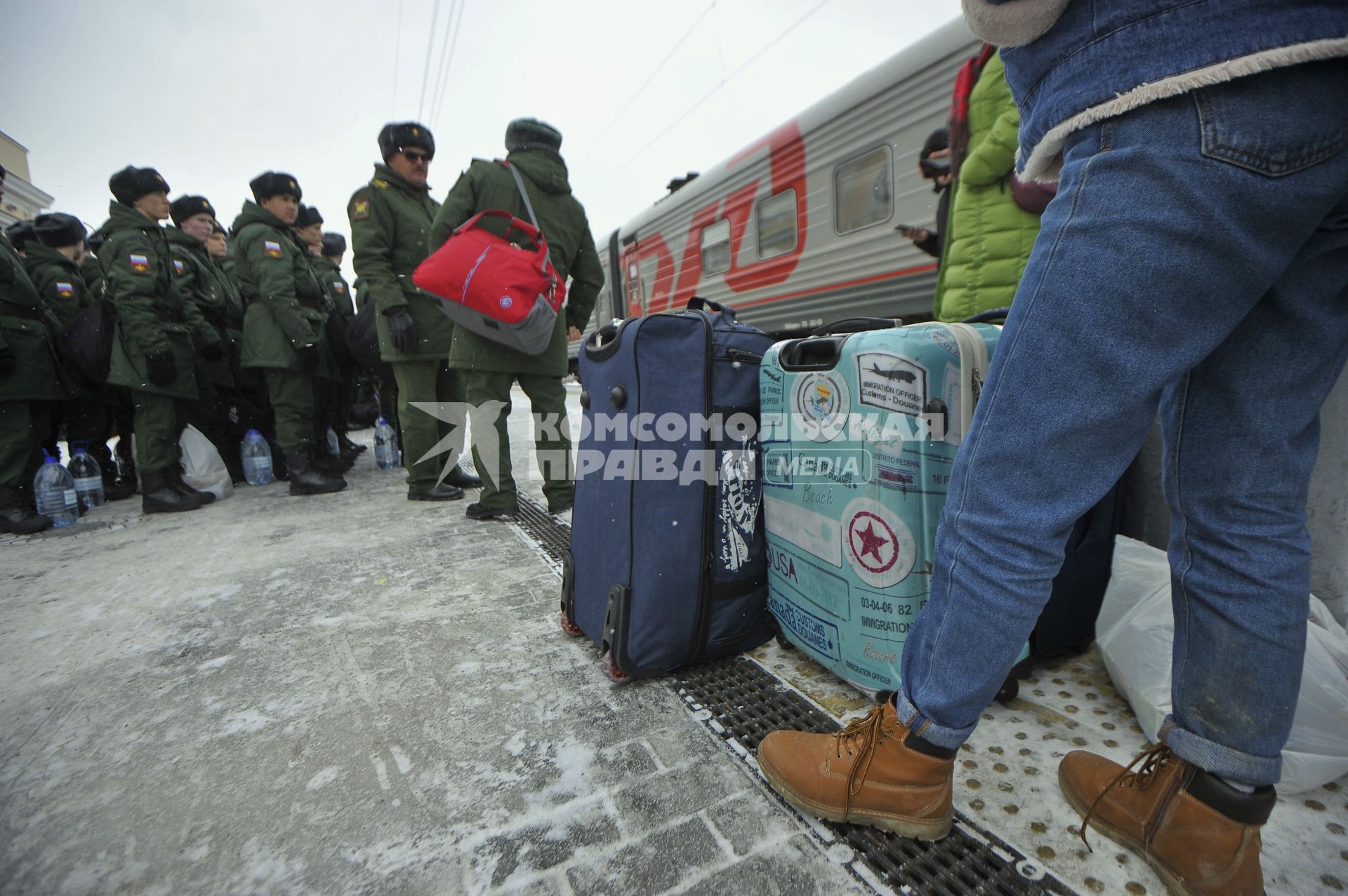 Екатеринбург. Отправка призывников в армию.