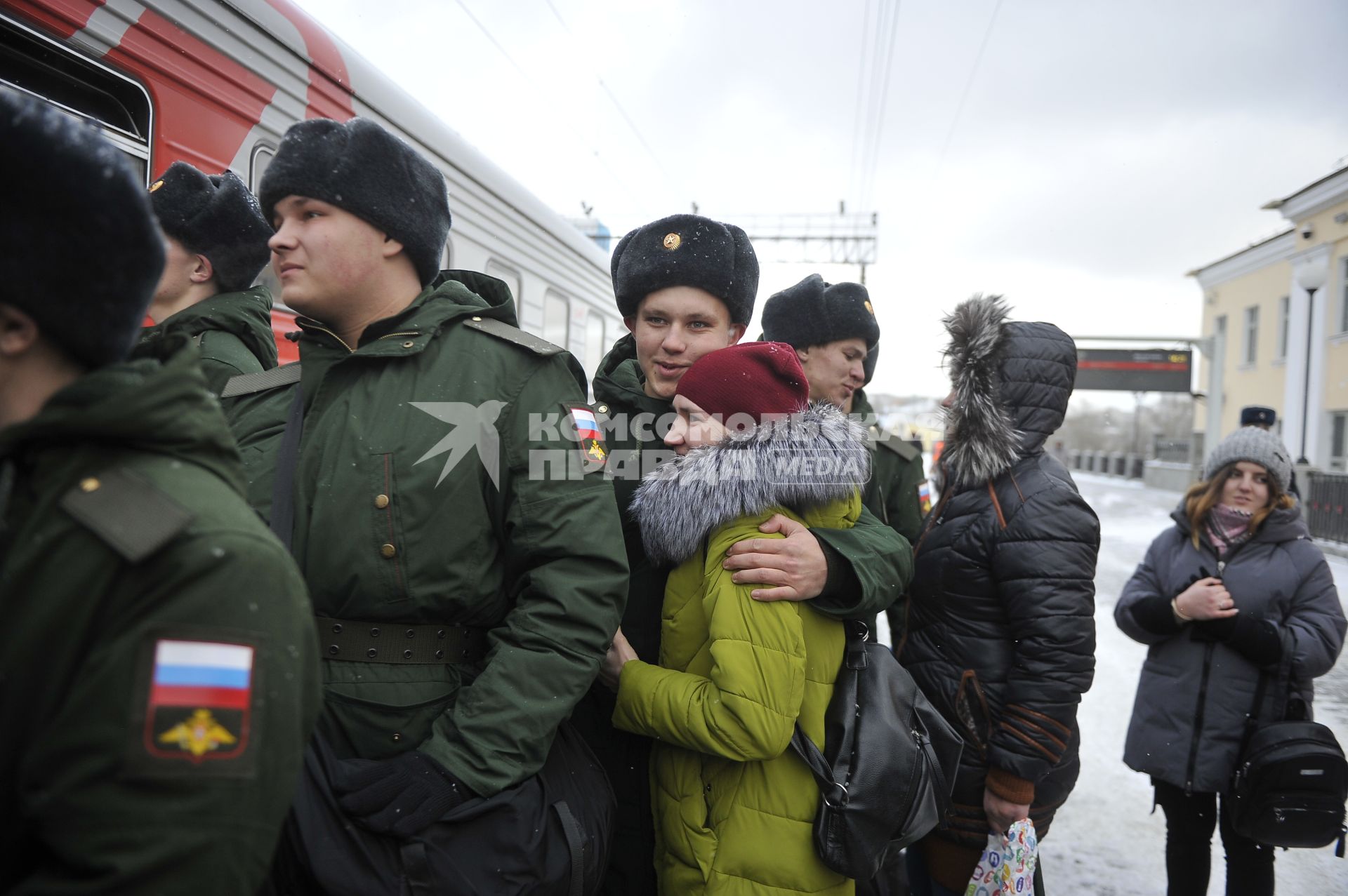 Екатеринбург. Отправка призывников в армию.