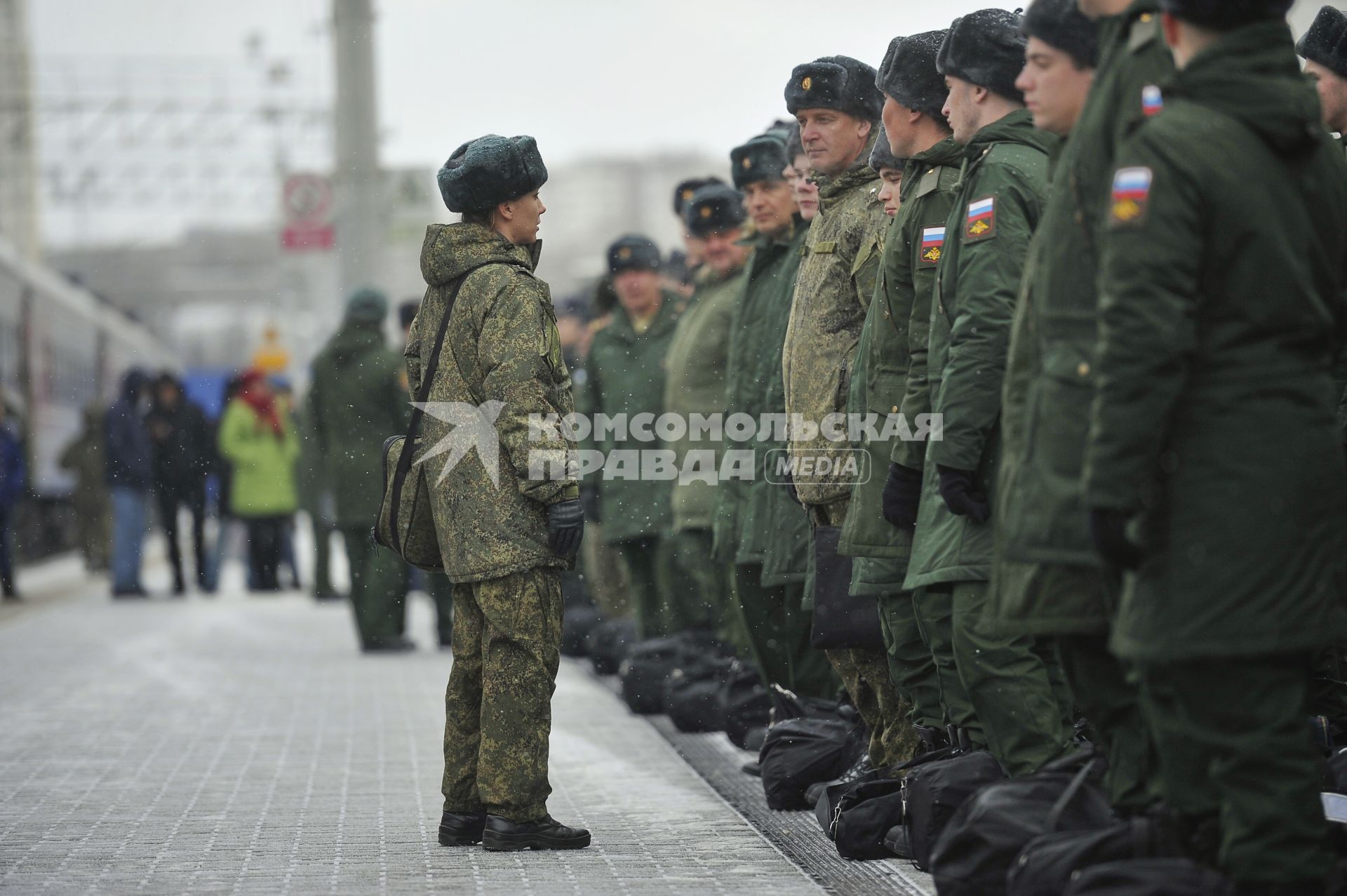 Екатеринбург. Отправка призывников в армию.