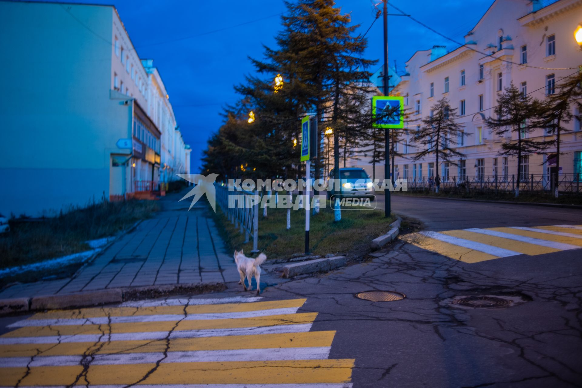 Магадан. Одна из улиц города.