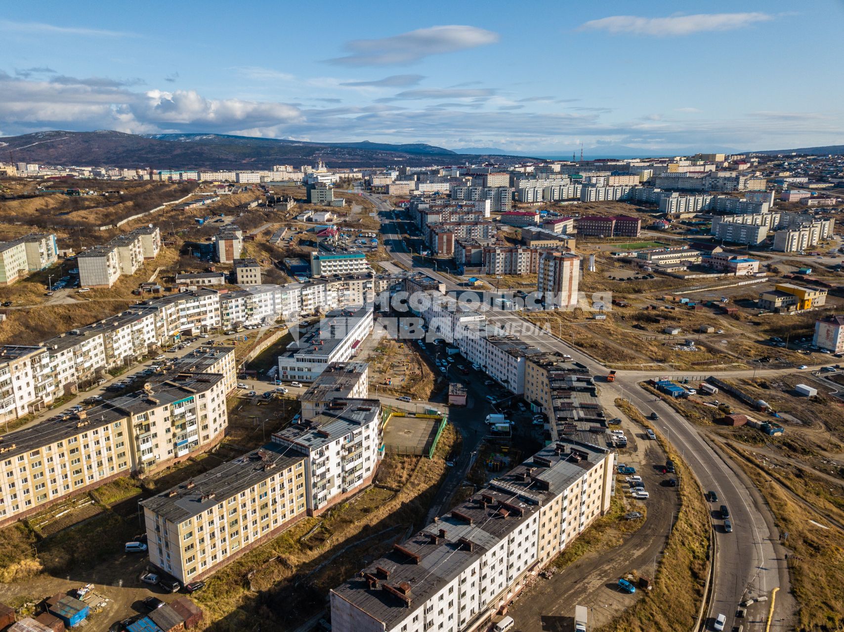 Магадан. Вид на город сверху.