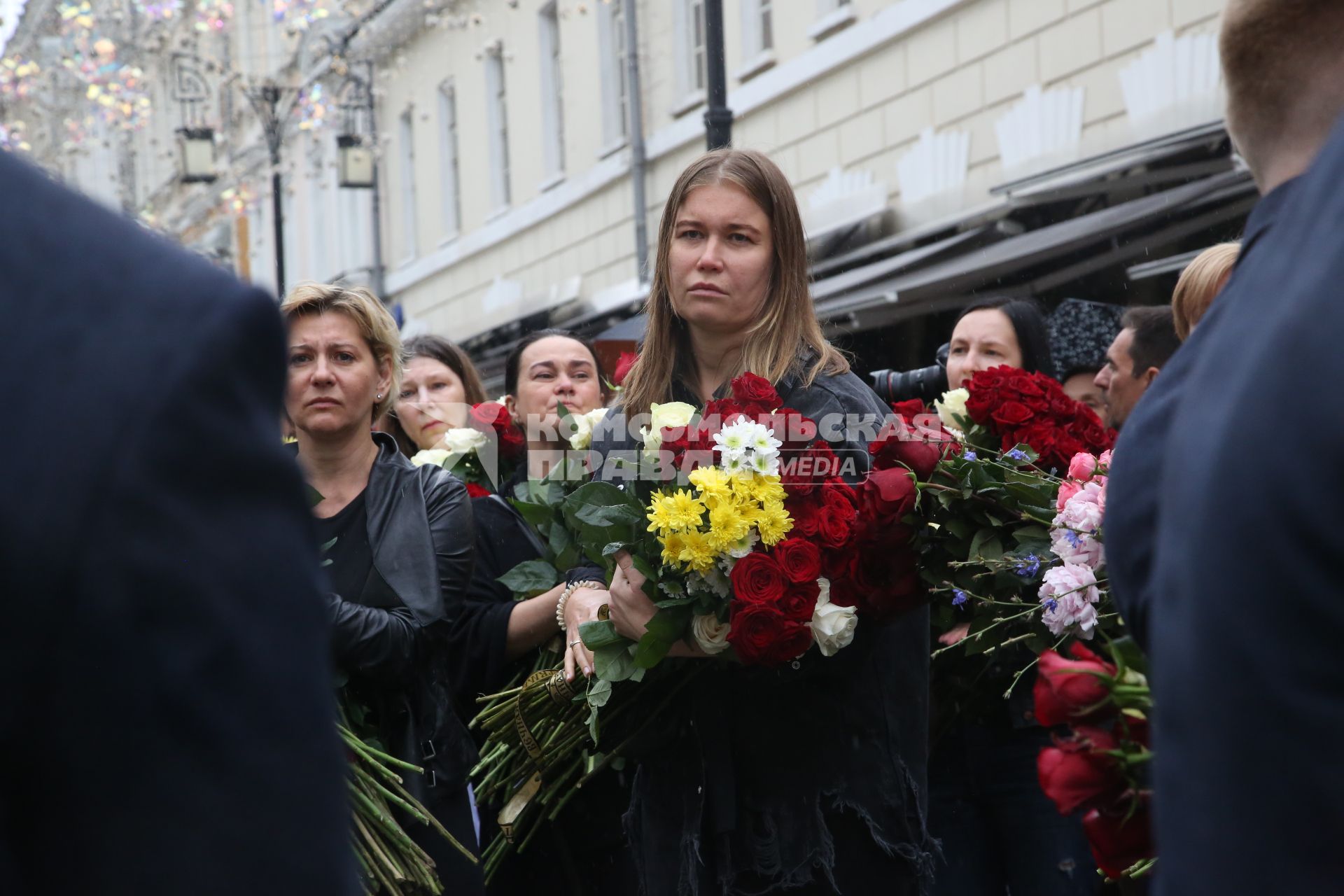 Диск374. МХТ им. А.П. Чехова. Прощание с актрисой Аллой Покровской. 2019. На снимке: актриса Кристина Бабушкина