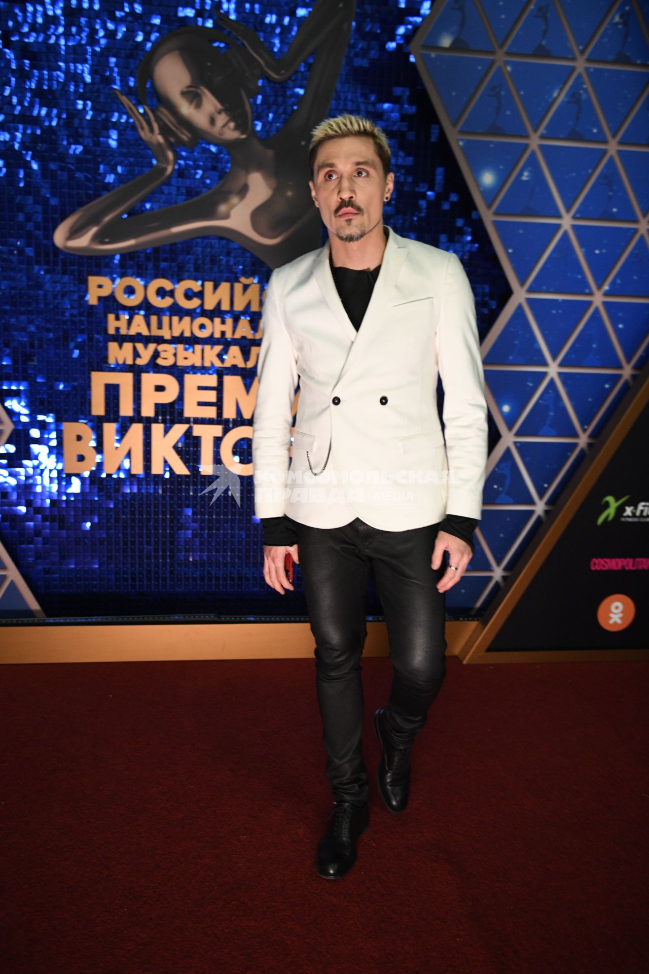 Москва. Певец Дмитрий Билан   на церемонии вручения Российской национальной музыкальной премии `Виктория` в Государственном Кремлевском Дворце.