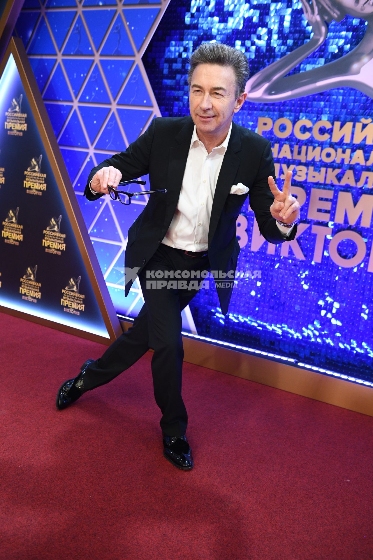 Москва.  Певец Валерий Сюткин на церемонии вручения Российской национальной музыкальной премии `Виктория` в Государственном Кремлевском Дворце.