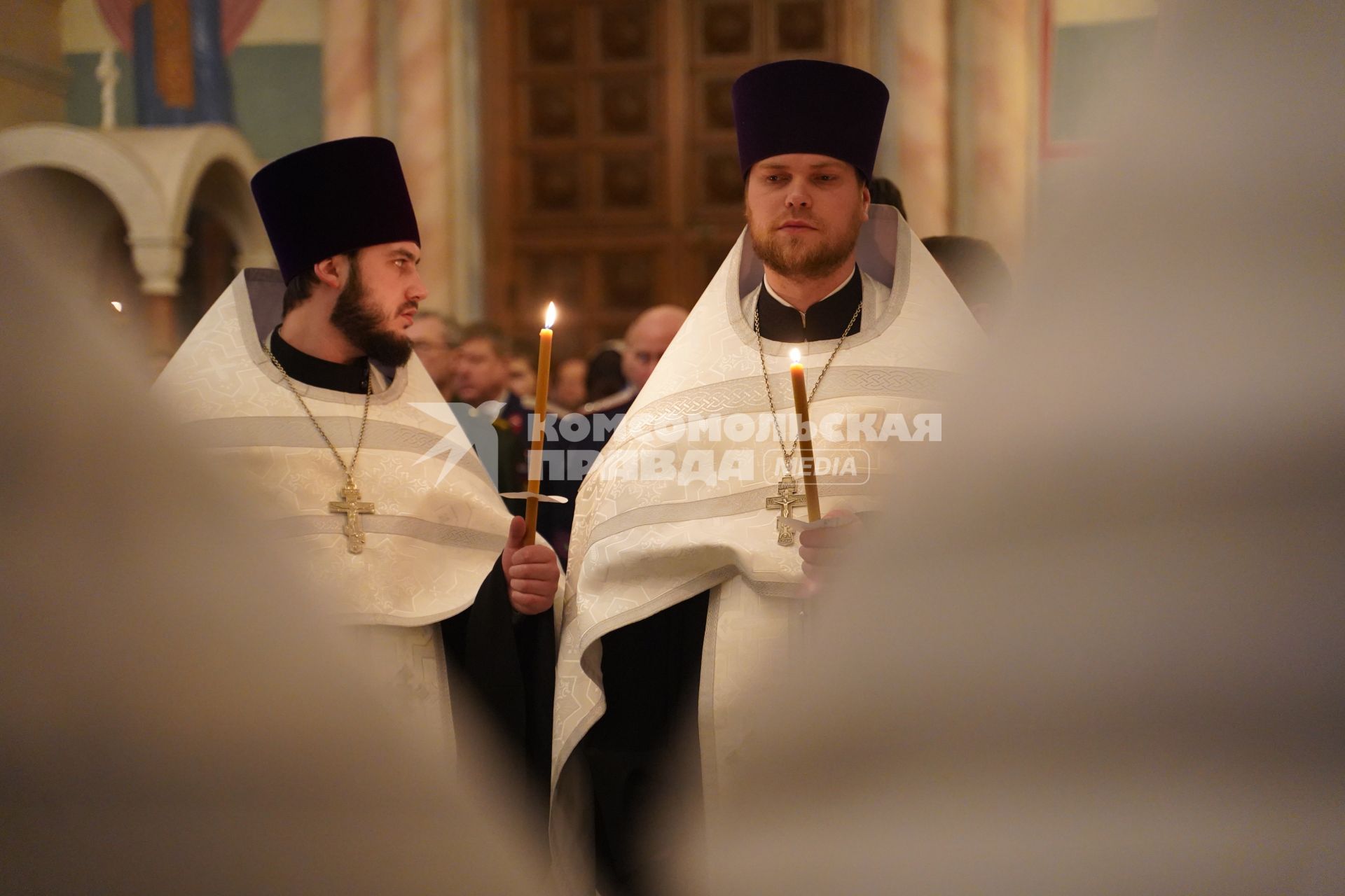 Самара. Во время Рождественского богослужения в Софийском соборе.