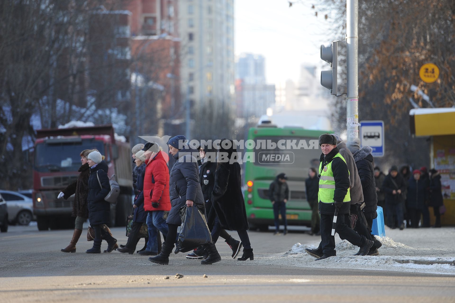 Екатеринбург. Группа добровольных народных дружинников во время охраны обшественного порядка в городе