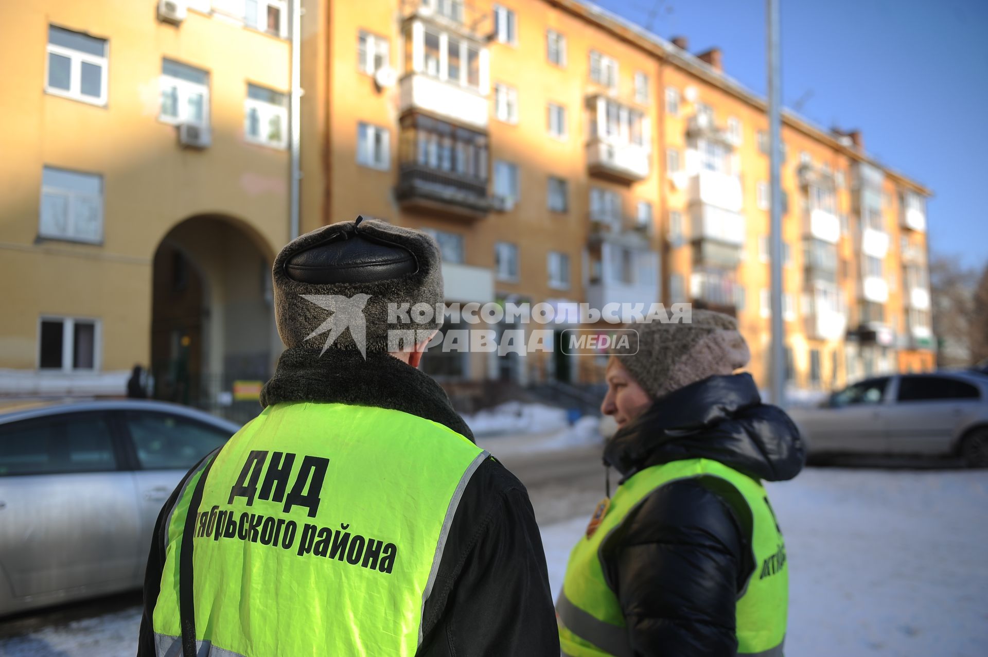 Екатеринбург. Группа добровольных народных дружинников во время охраны обшественного порядка в городе