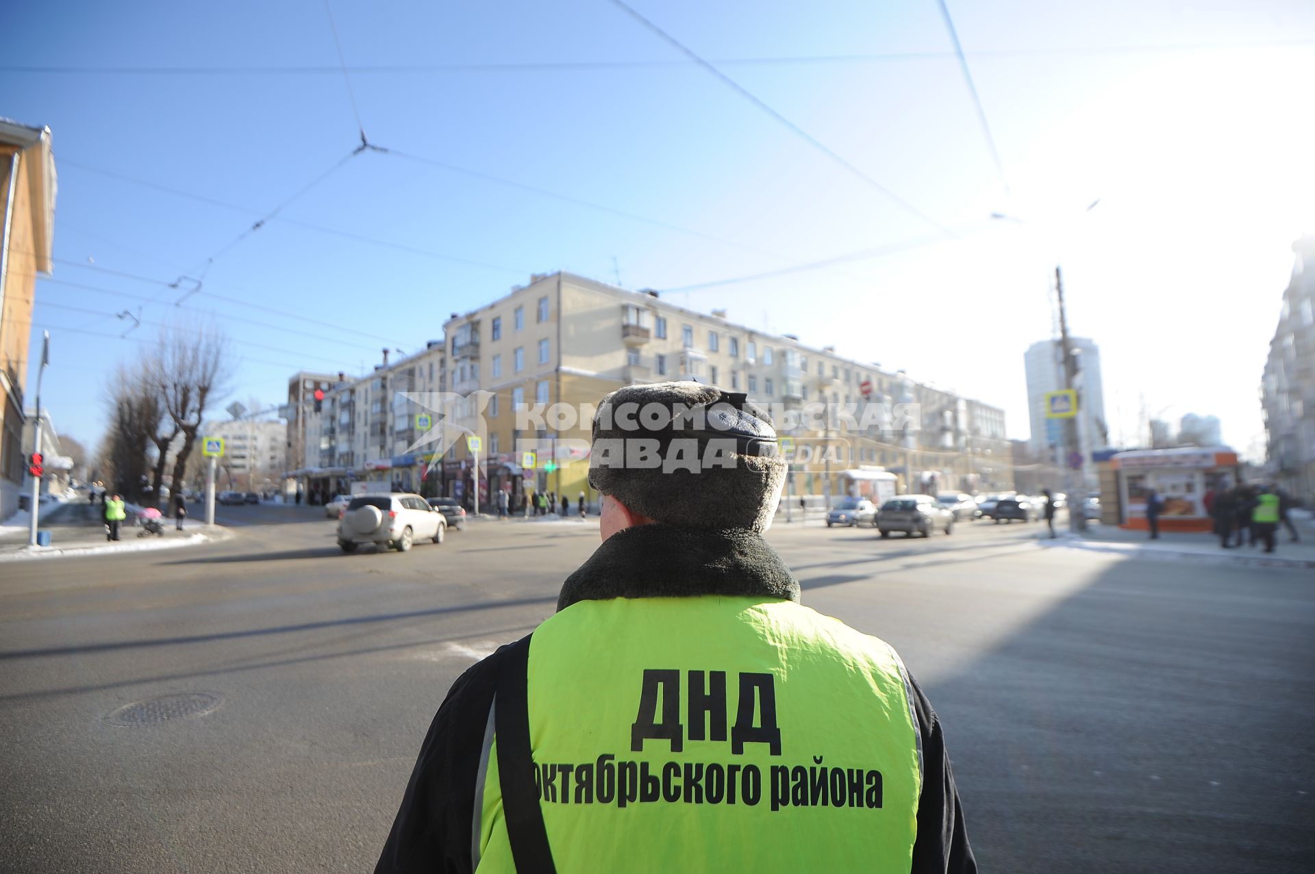 Екатеринбург. Группа добровольных народных дружинников во время охраны обшественного порядка в городе