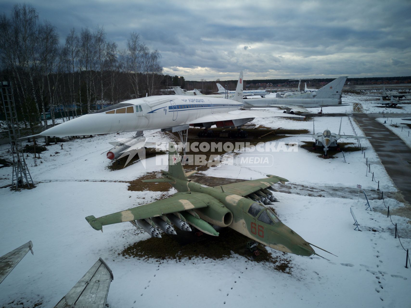 Московская область, Монино.  Самолет Ту-144С в экспозиции  самолетов в Центральном музее Военно-воздушных сил в Монине.