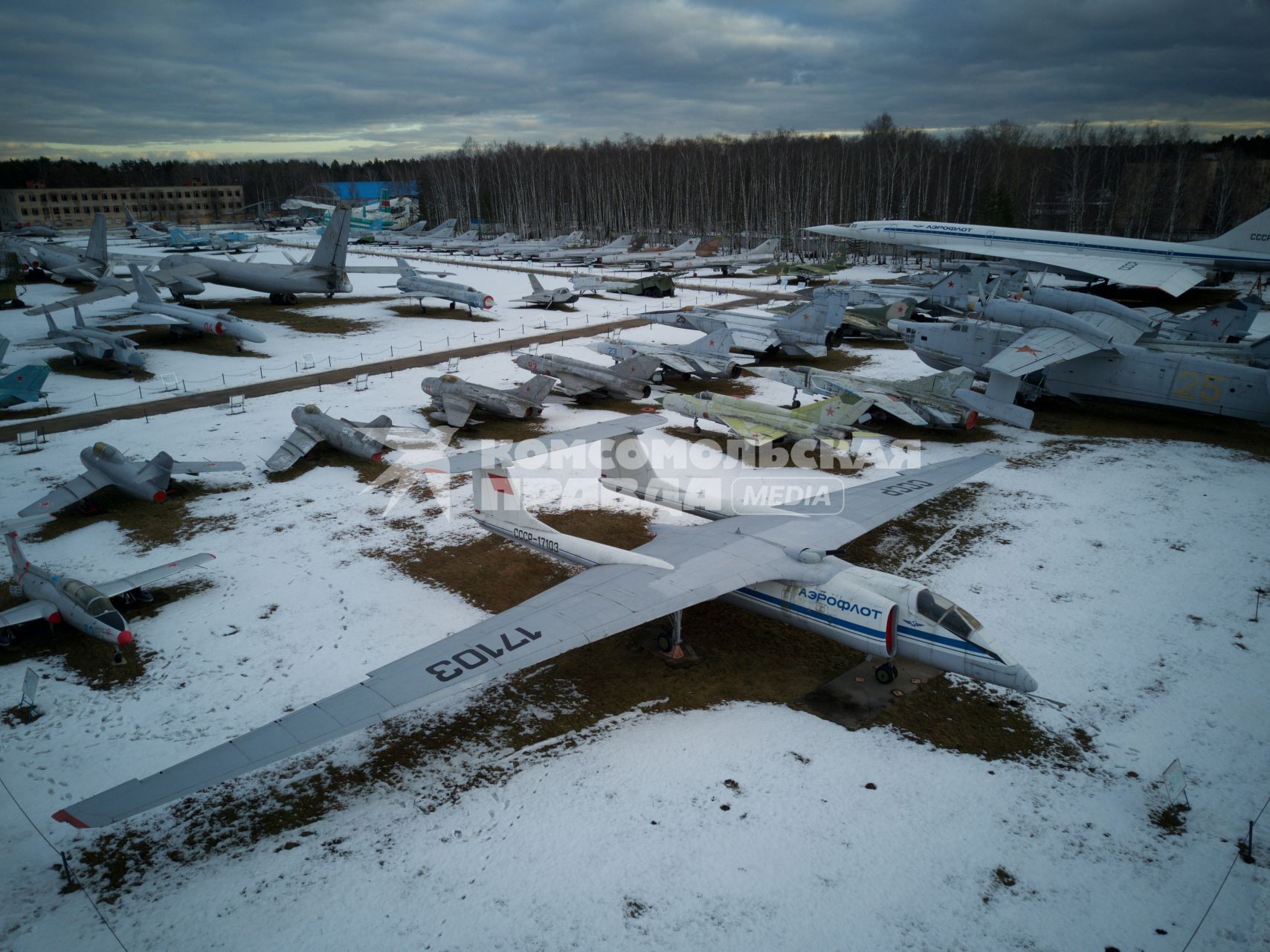 Московская область, Монино.   Эксперементальный высотный самолет М-17 ` Стратосфера` в  экспозиции самолетов в Центральном музее Военно-воздушных сил в Монине.