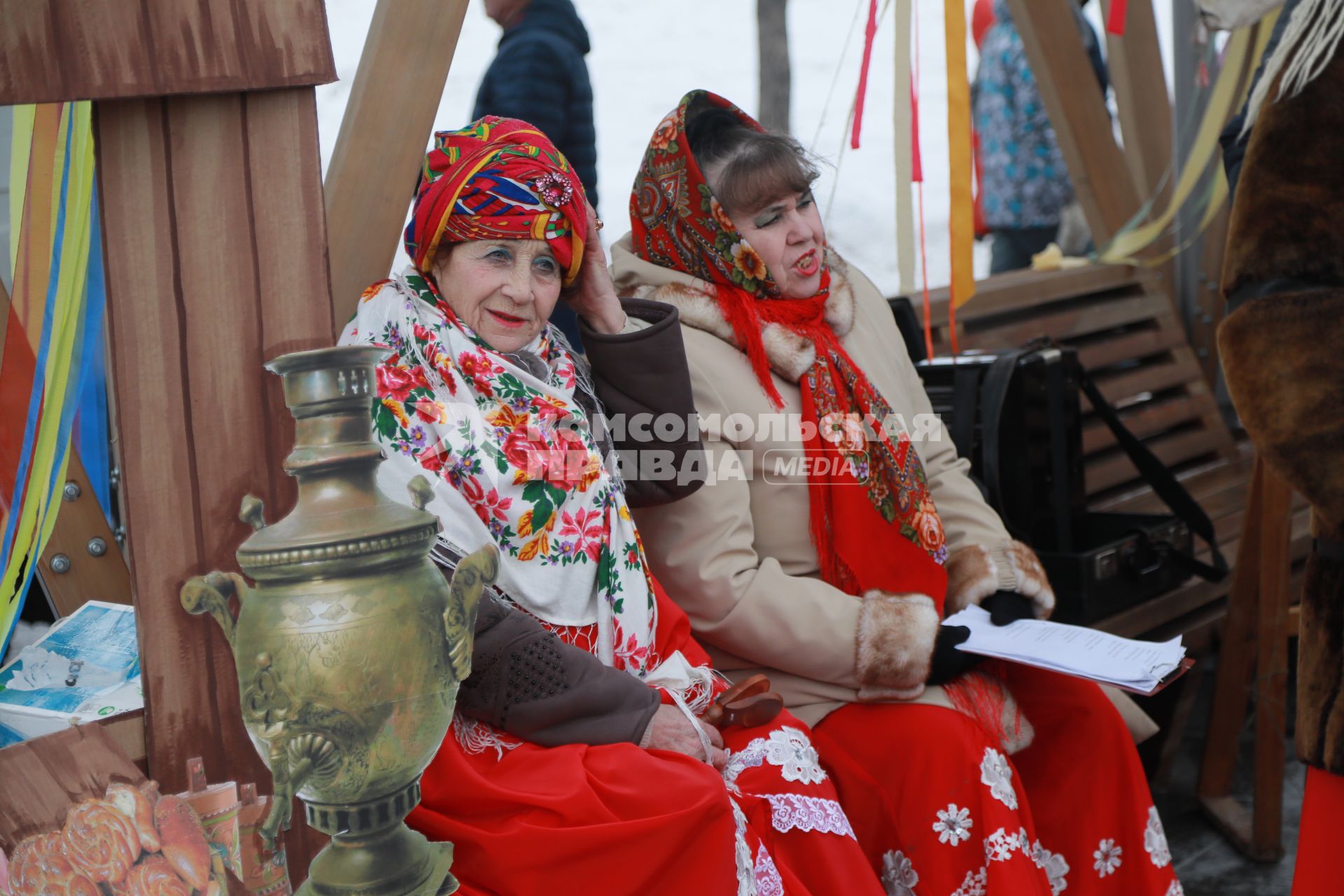 Красноярск. Во время праздничных гуляний в честь Широкой Масленицы.