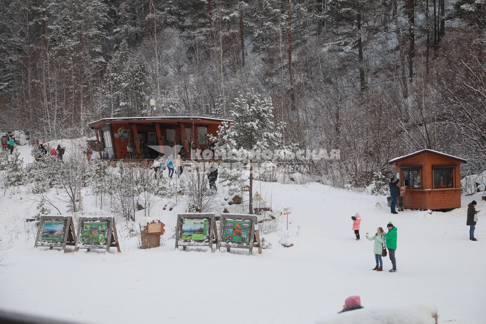 Красноярск. Горожане в природном парке.