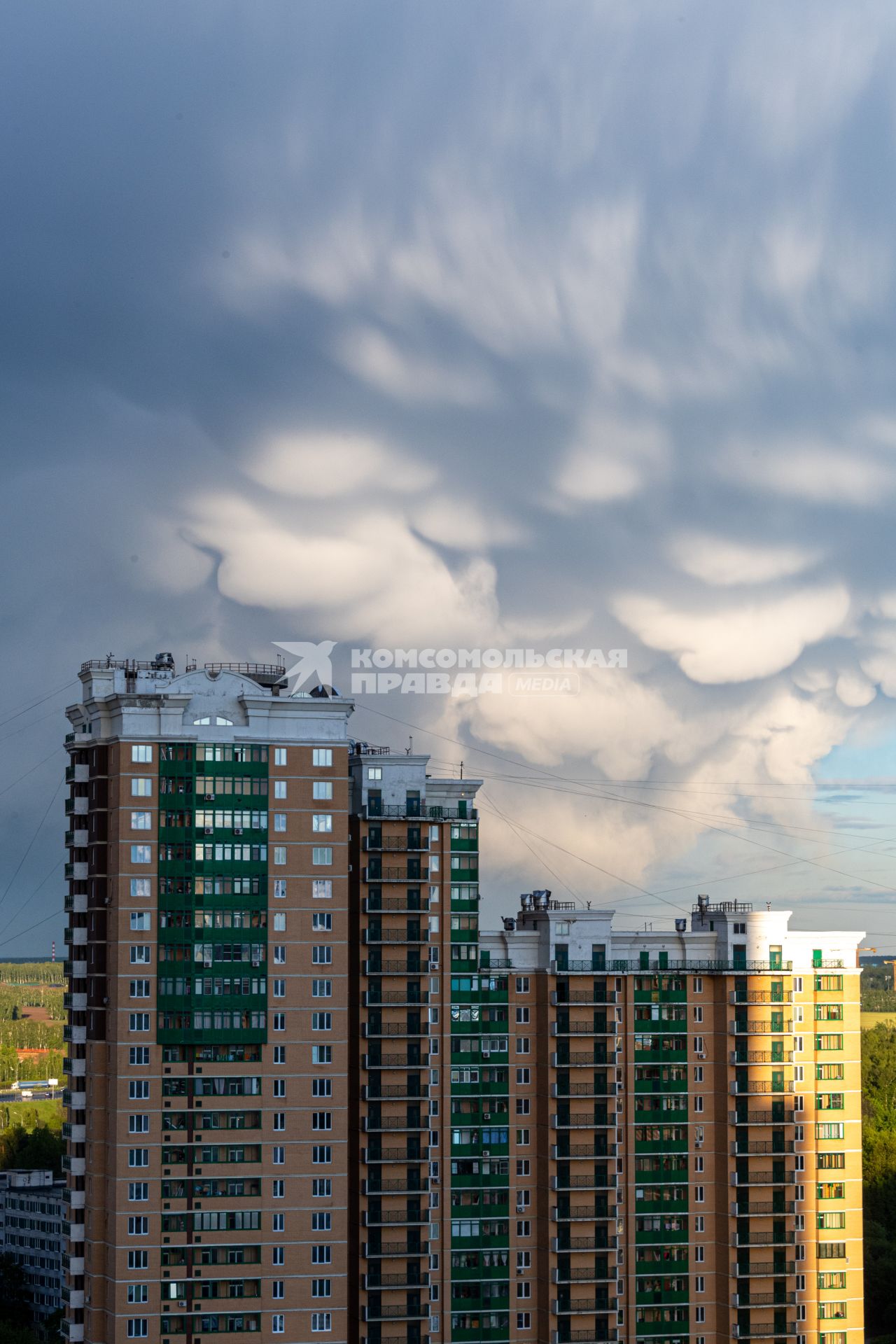 Москва.  Вид на жилой район города.