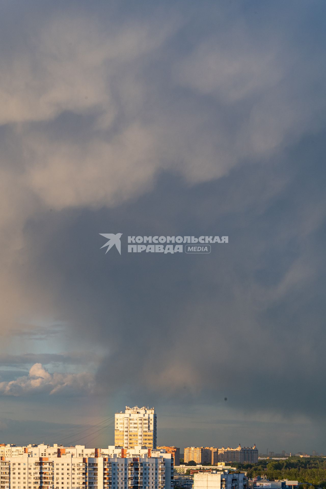 Москва.  Вид на жилой район города.