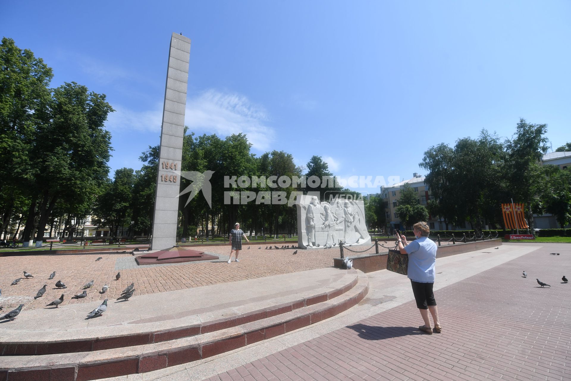 Московская область, Подольск. Архитектурно-скульптурный ансамбль на Площади Воинской Славы.