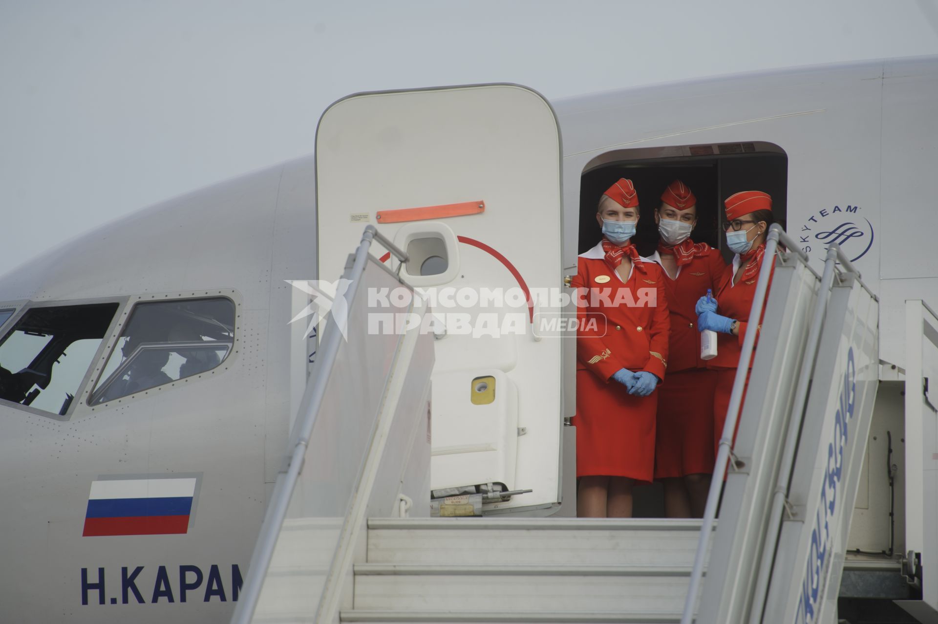 Екатеринбург. Самолет Boeing 737-800 авиакомпании \'Аэрофлот\' в аэропорту \'Кольцово\'