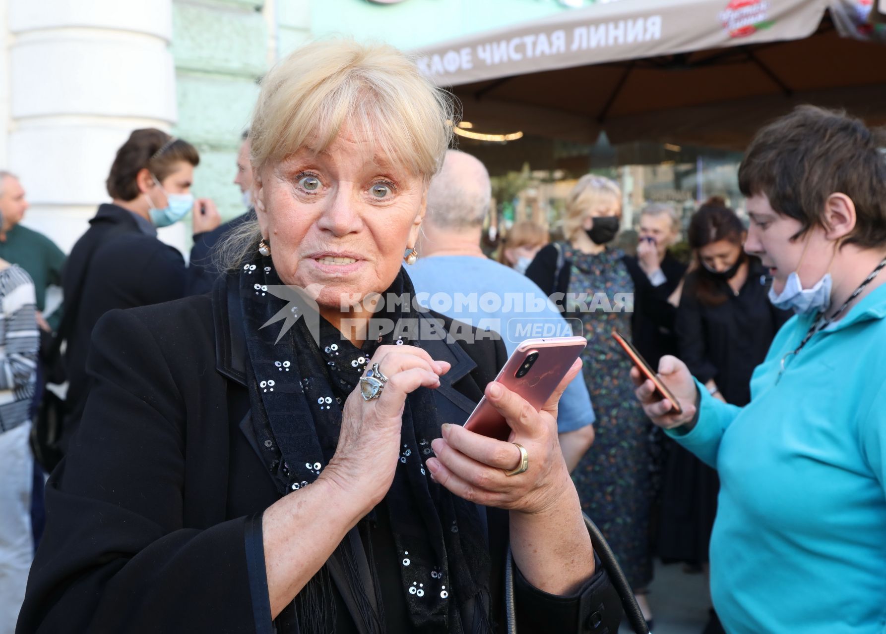 Театр имени Ермоловой. Прощание с народным артистом СССР Владимиром Андреевым. 2020. На снимке: актриса Татьяна Егорова