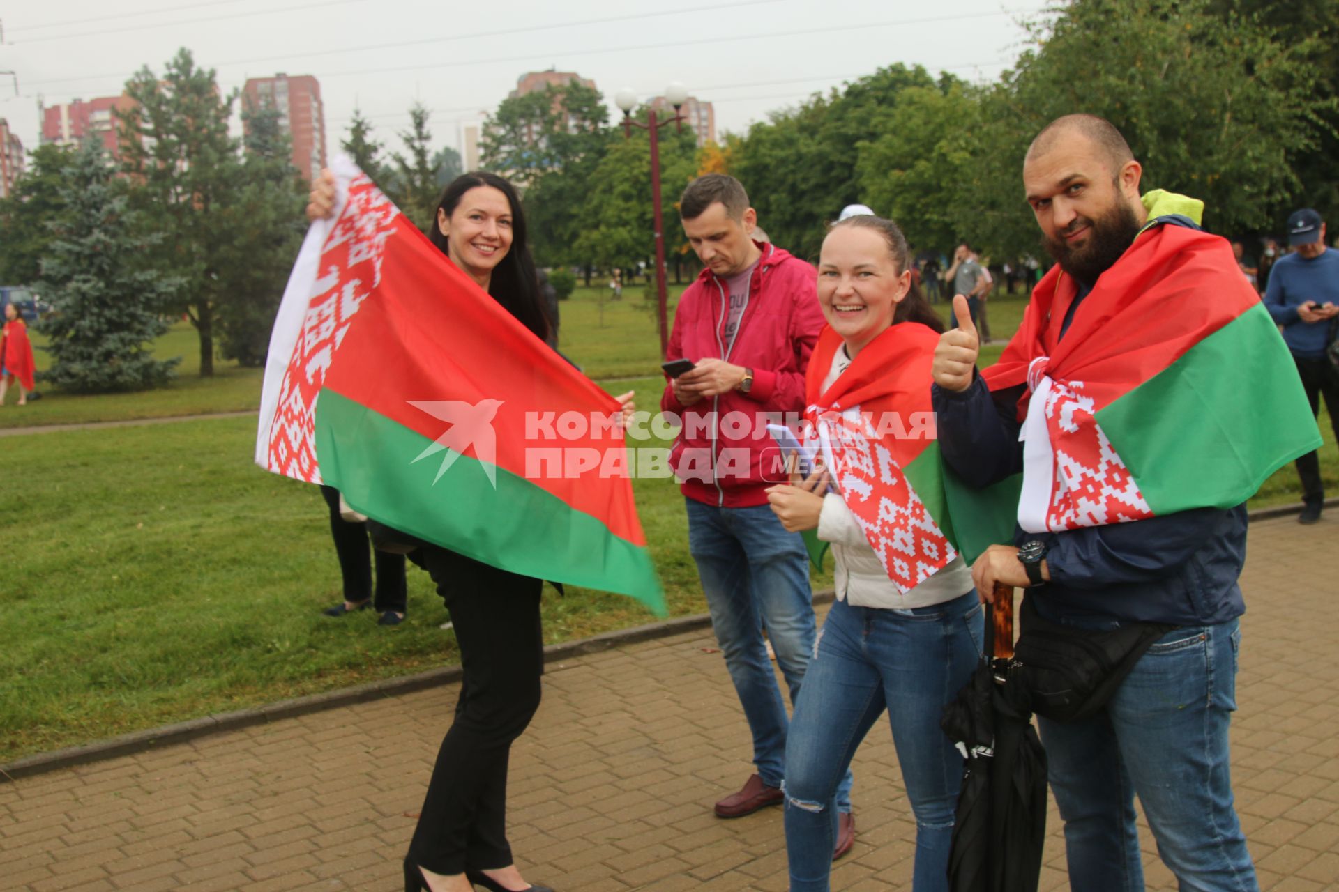 Минск. Митинг в поддержку президента Белоруссии Александра Лукашенко.