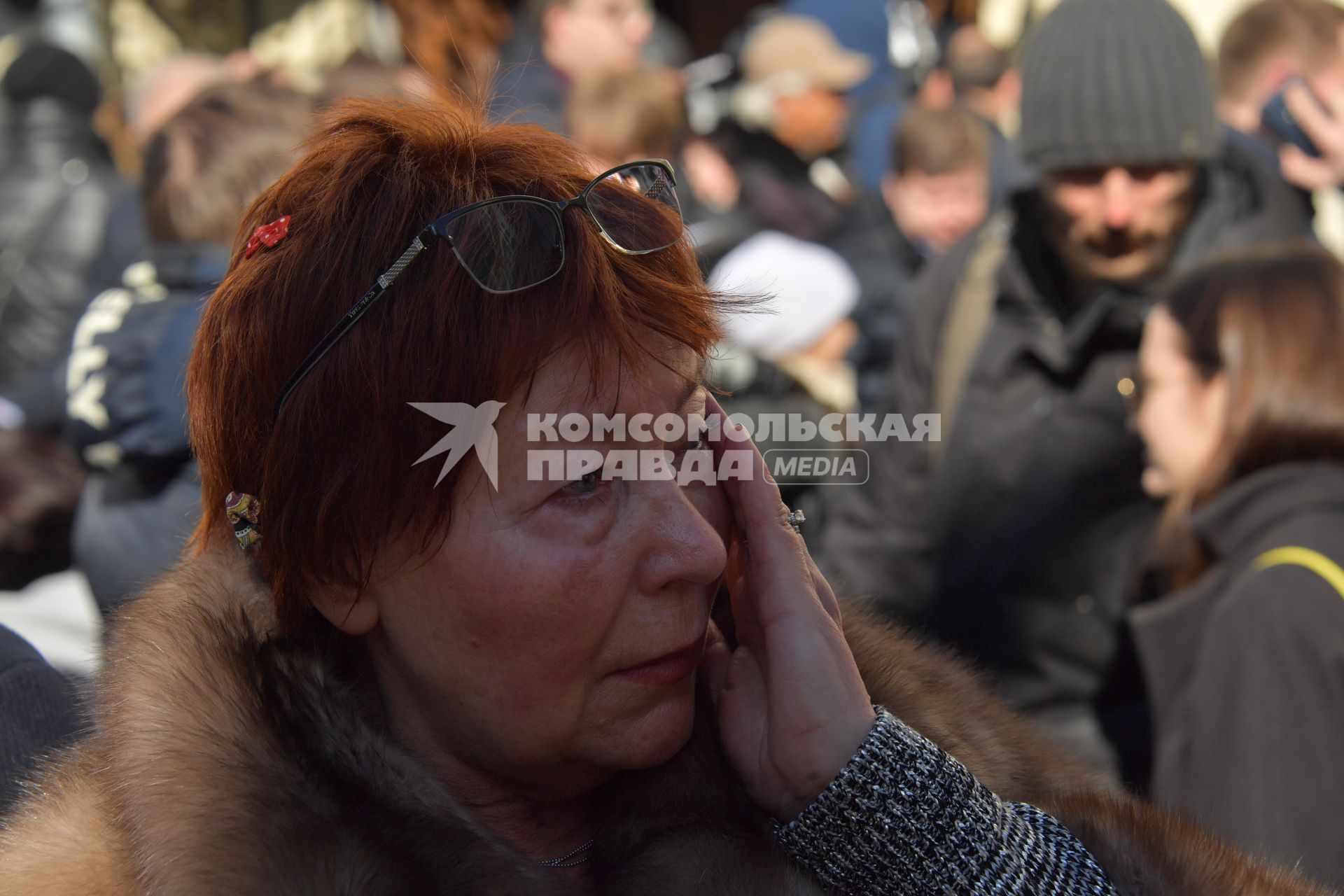 Москва. Церемония открытия мемориальной доски певцу, депутату Государственной думы РФ Иосифу Кобзону на фасаде здания Российской академии музыки имени Гнесиныхеремония.