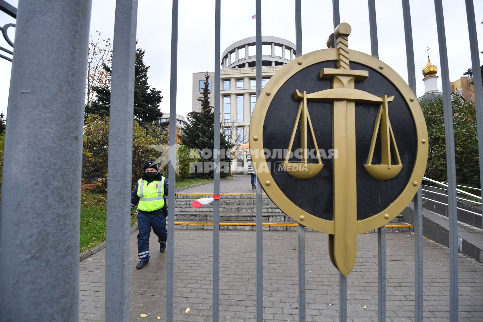 Москва.  Здание Московского городского суда, где пройдет рассмотрение апелляционной жалобы на приговор актеру Михаилу Ефремову по делу о ДТП со смертельным исходом.