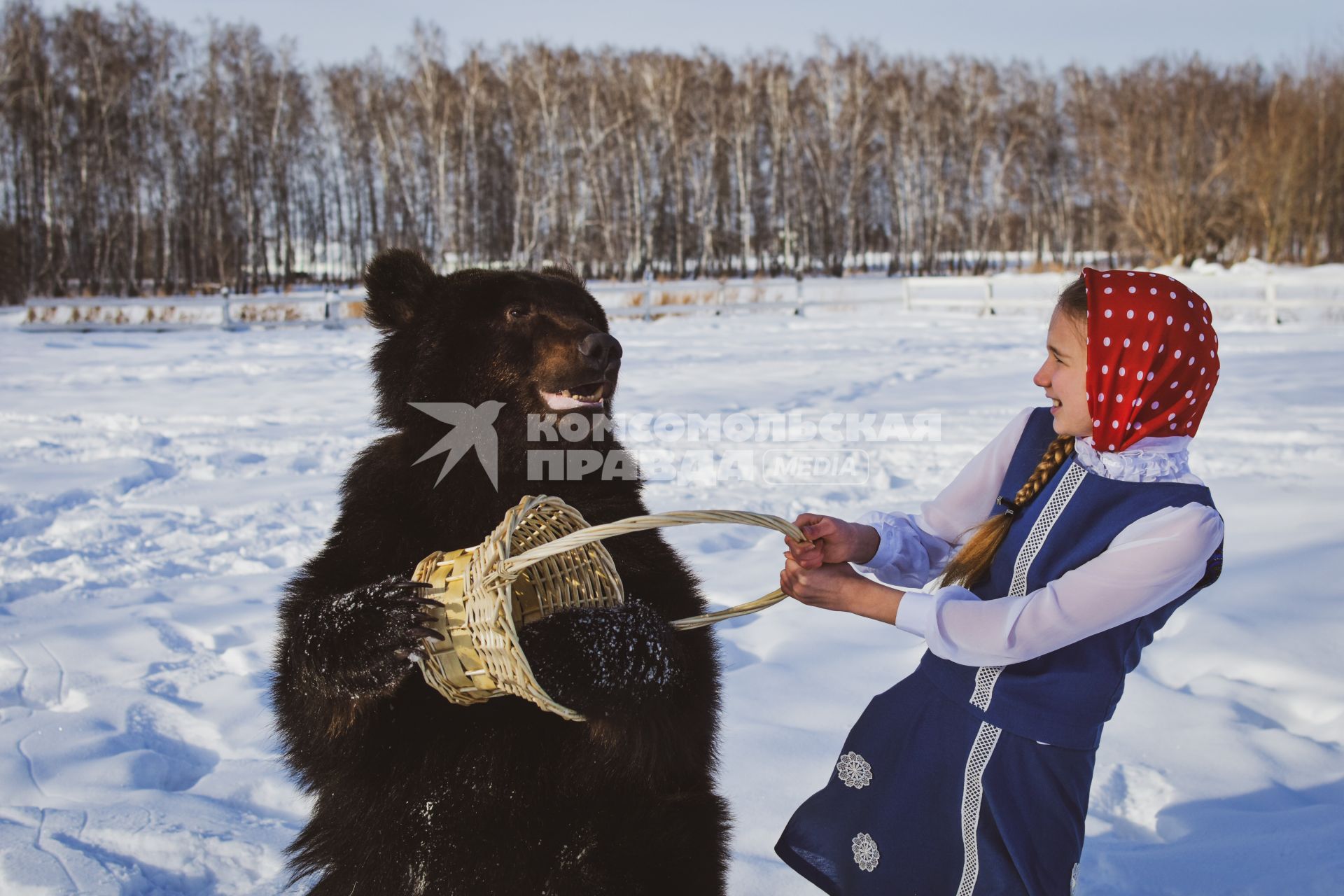 Новосибирск. Девочка с медведем.