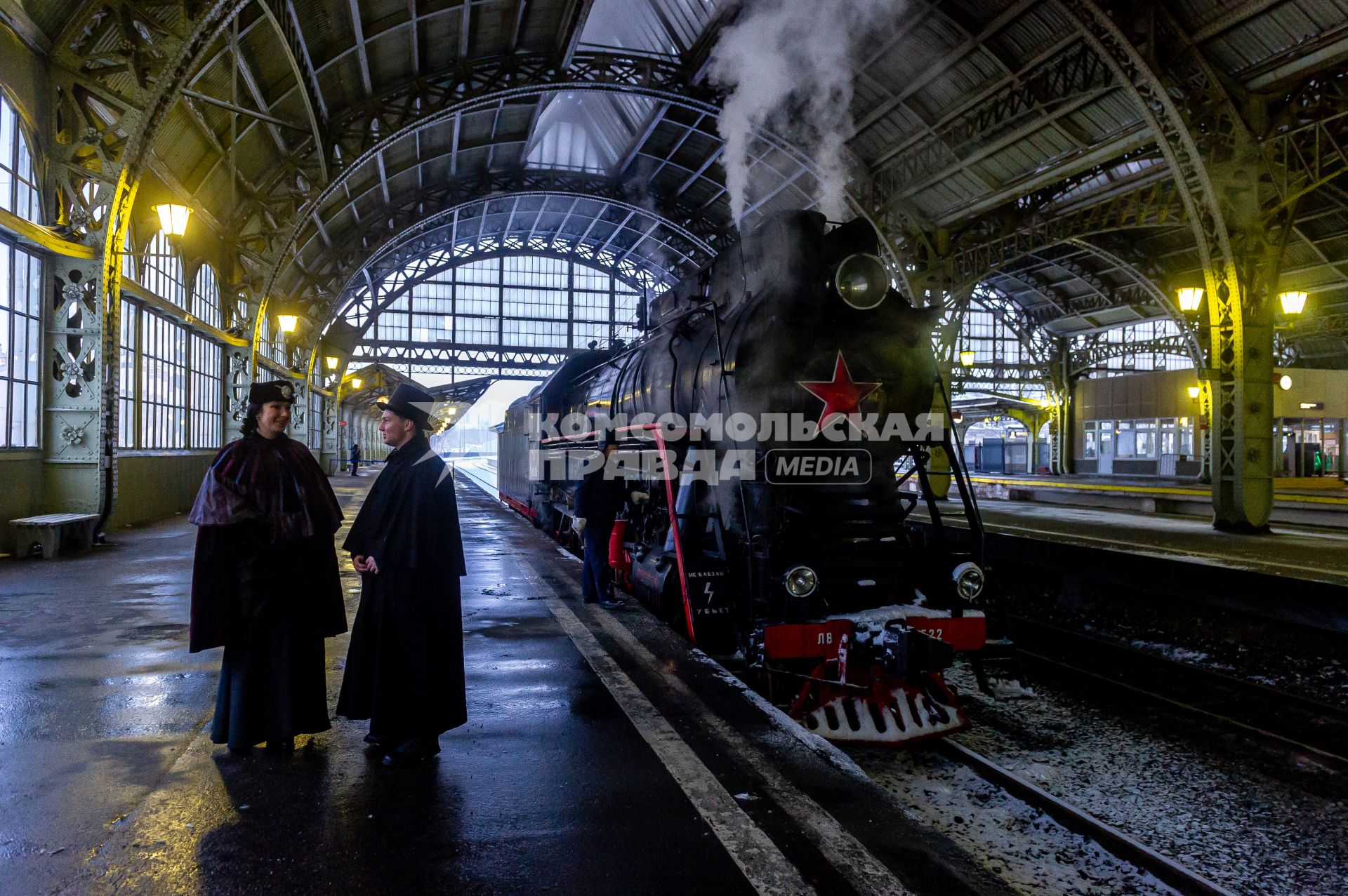 Санкт-Петербург. Исторический локомотив, участвовавший в съемках фильмов.
