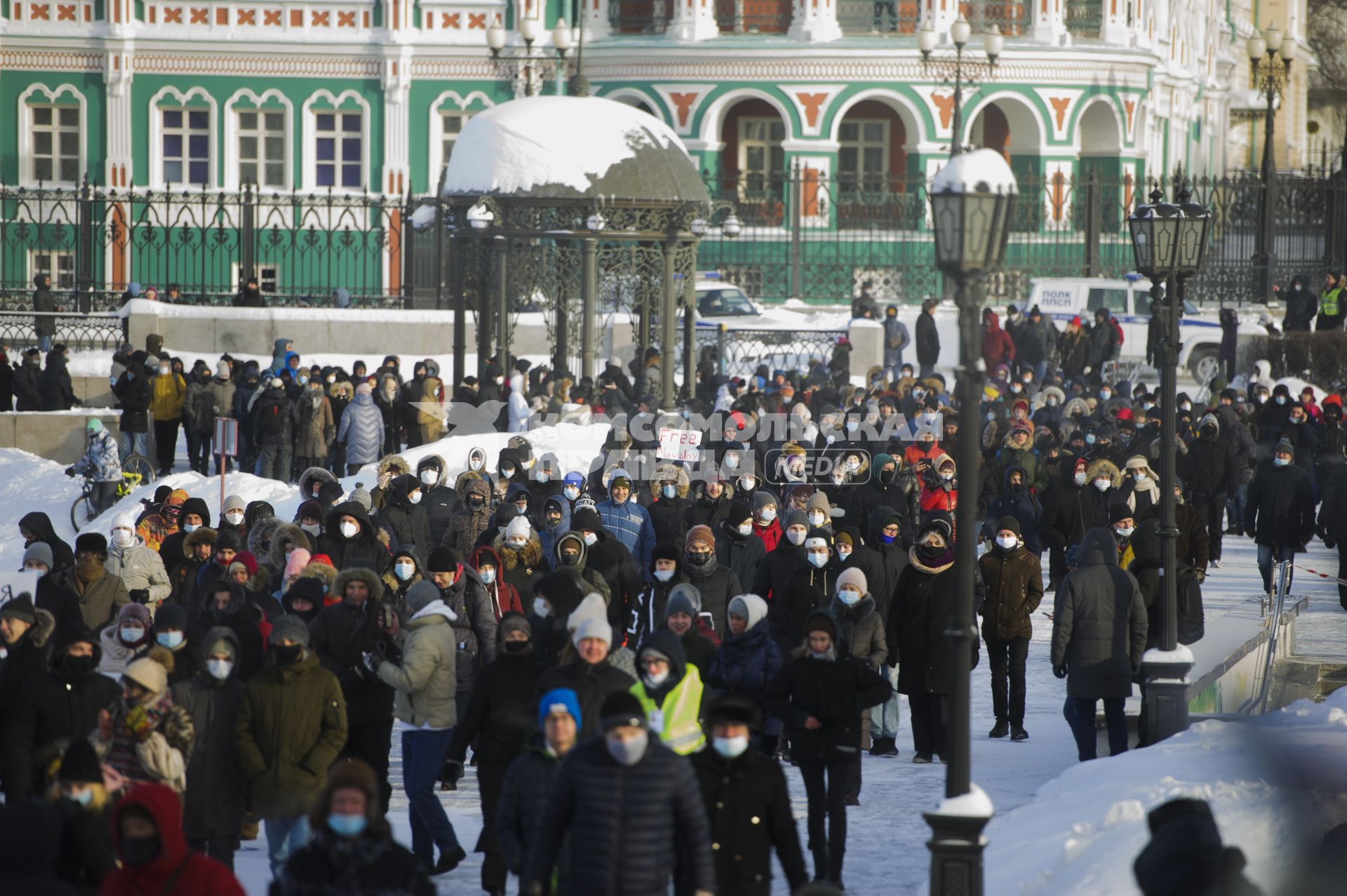 Екатеринбург. Несанкционированное шествие сторонников оппозиционера Алексея Навального