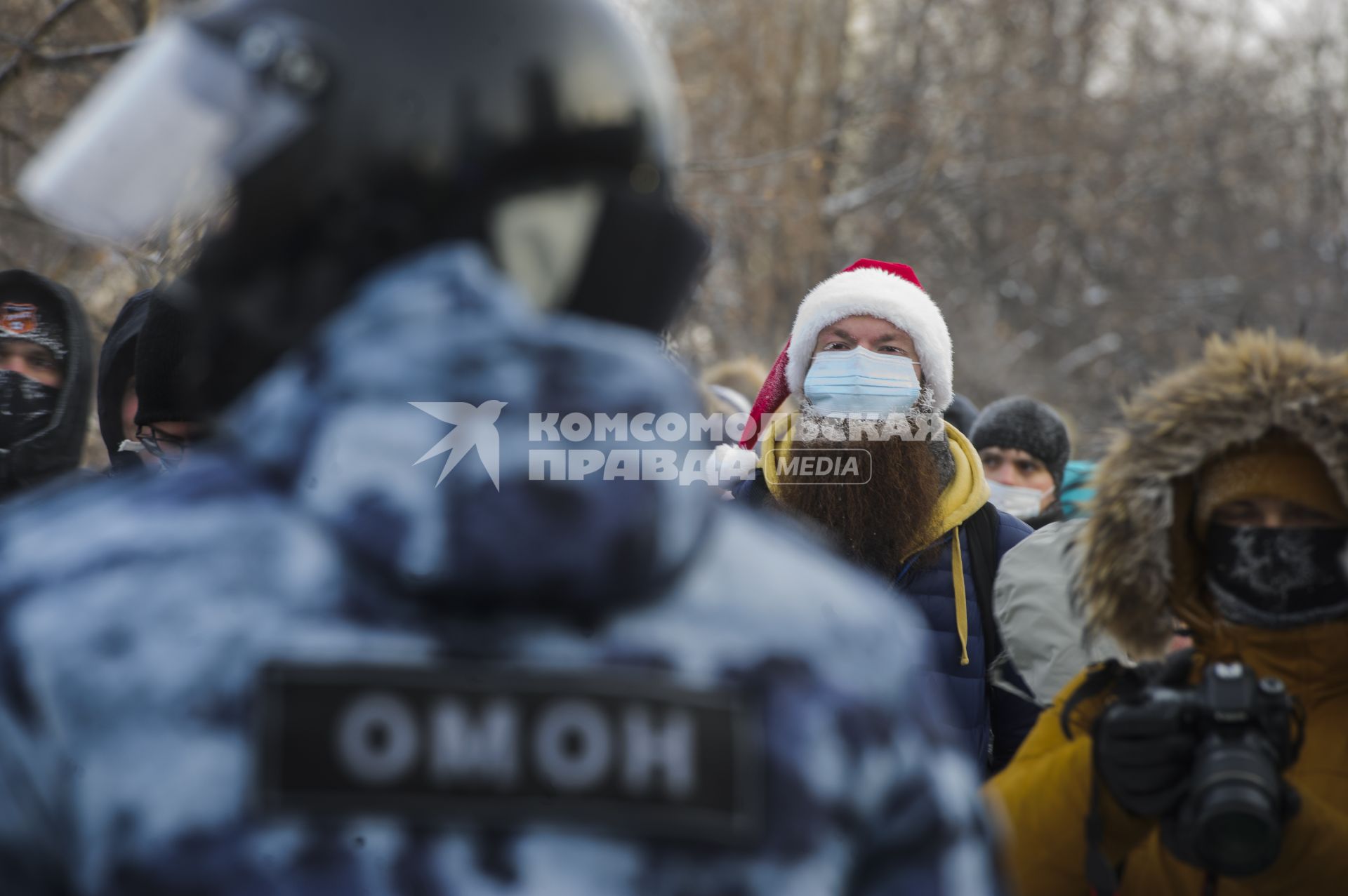 Екатеринбург. Сотрудники ОМОН во время несанкционированным митингом оппозиционера Алексея Навального в сквере у Драматического театра