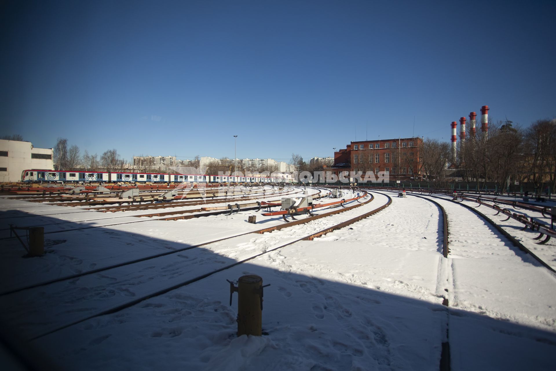 Москва. Депо московского метрополитена Свиблово.