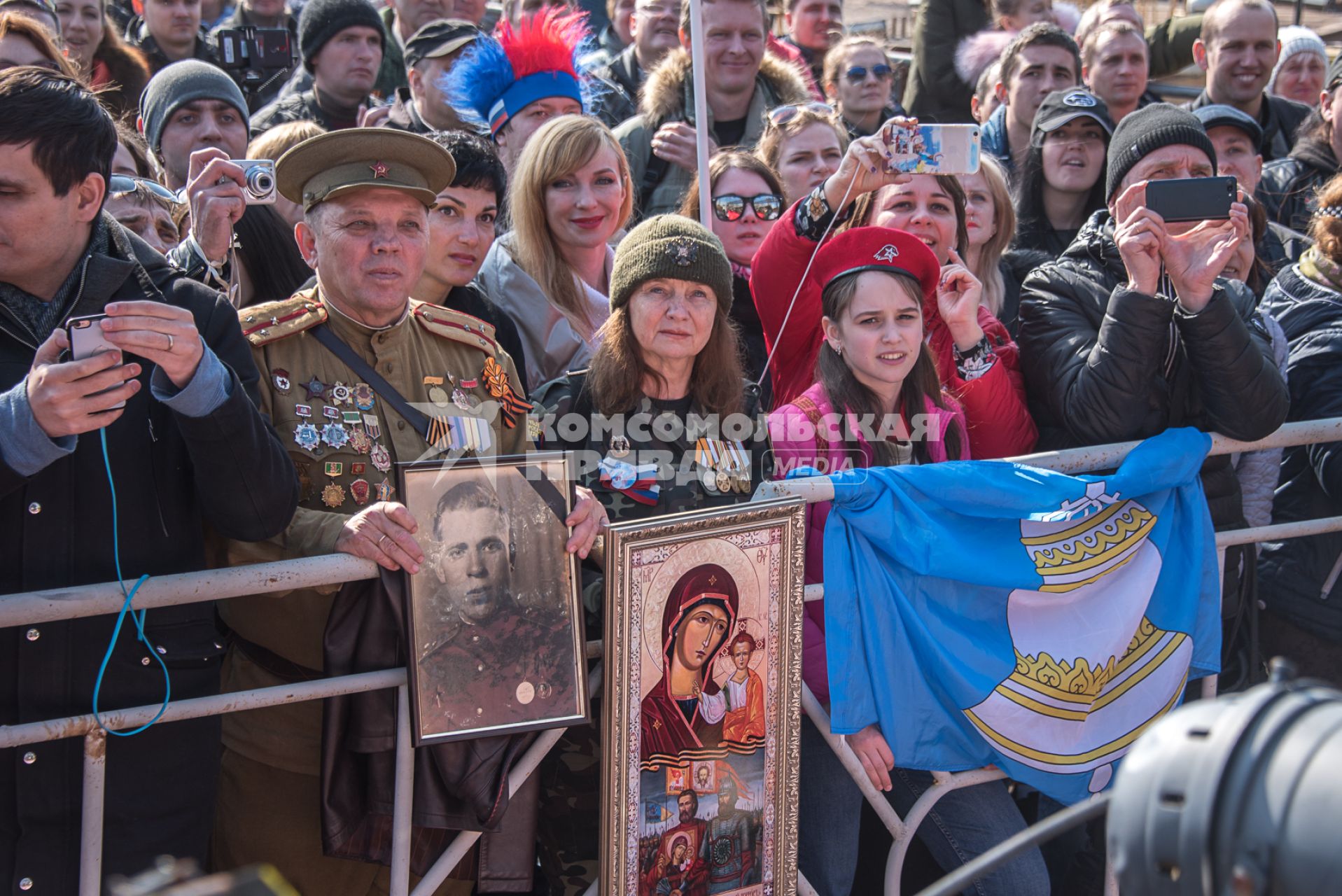 Крым. Во время праздничного мероприятия, посвященного пятой годовщины проведения Общекрымского референдума и воссоединения Крыма с Россией.