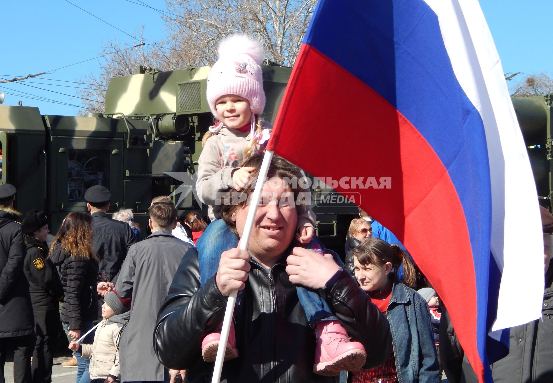 Крым.   Во время праздничного мероприятия, посвященного пятой годовщины проведения Общекрымского референдума и воссоединения Крыма с Россией.