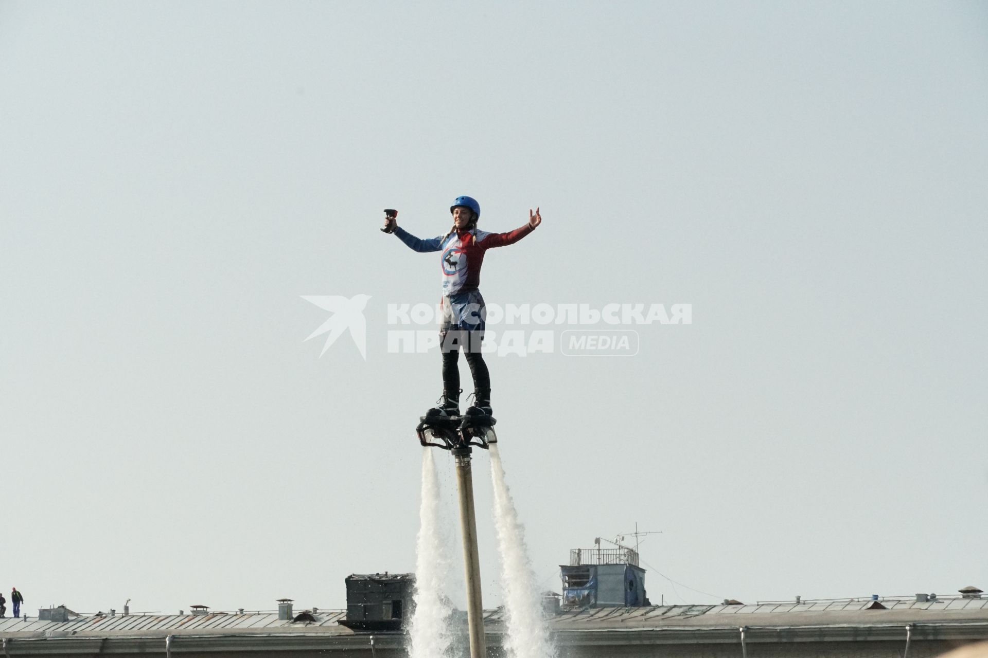 Москва. Показательные выступления FlyBoard в рамках Московского мотофестиваля.