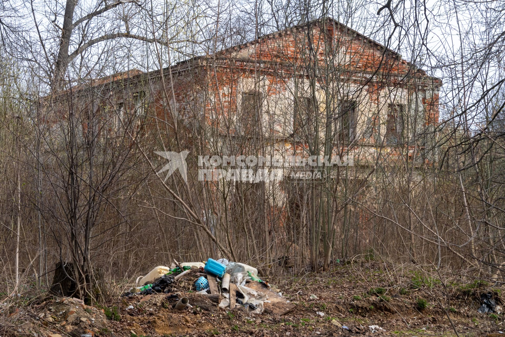 Московская облась, Домодедовский район. Вид на развалины усадьбы Кузьминское.