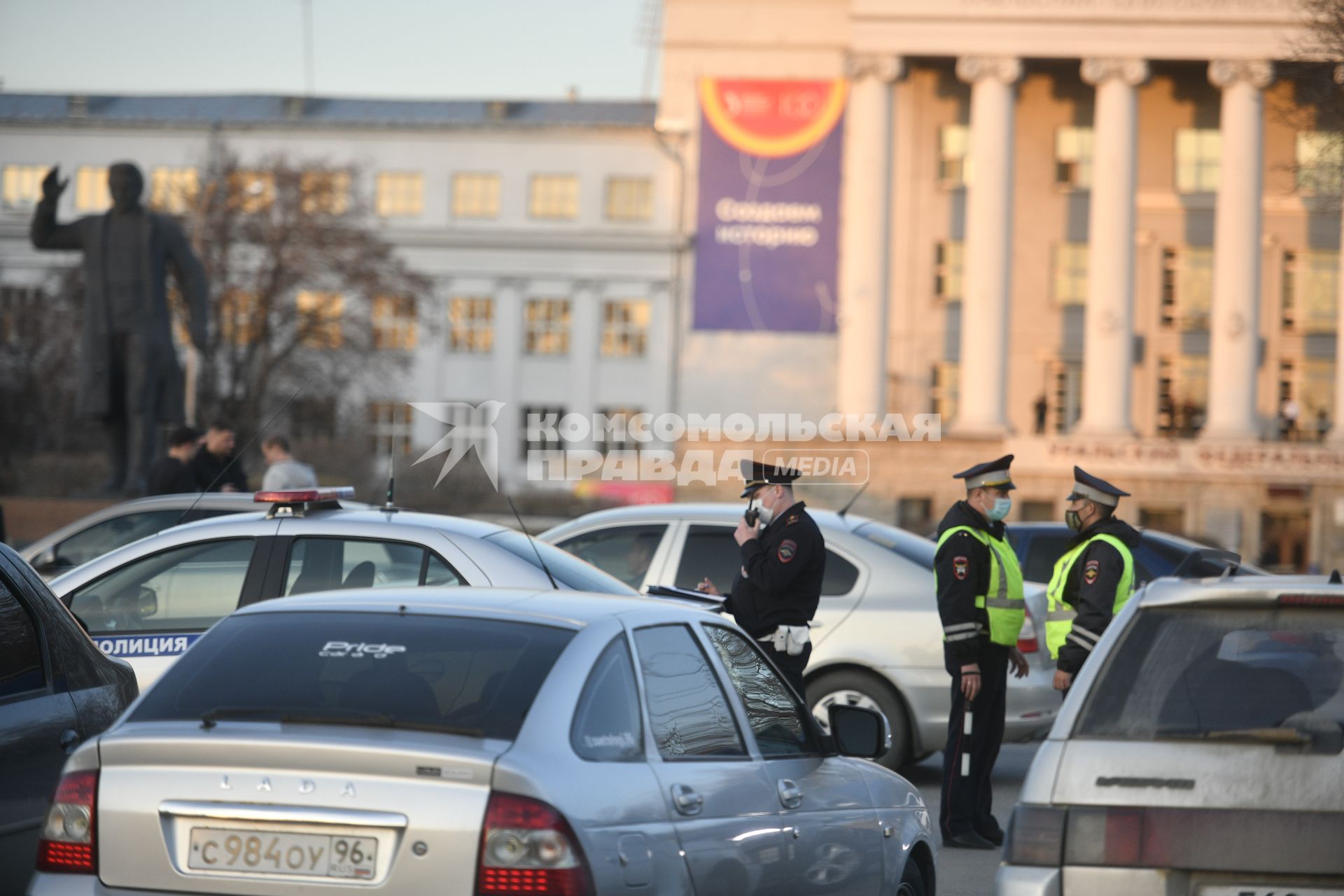 Екатеринбург. Полицейские во время несогласованной акции сторонников оппозиционера Алексея Навального