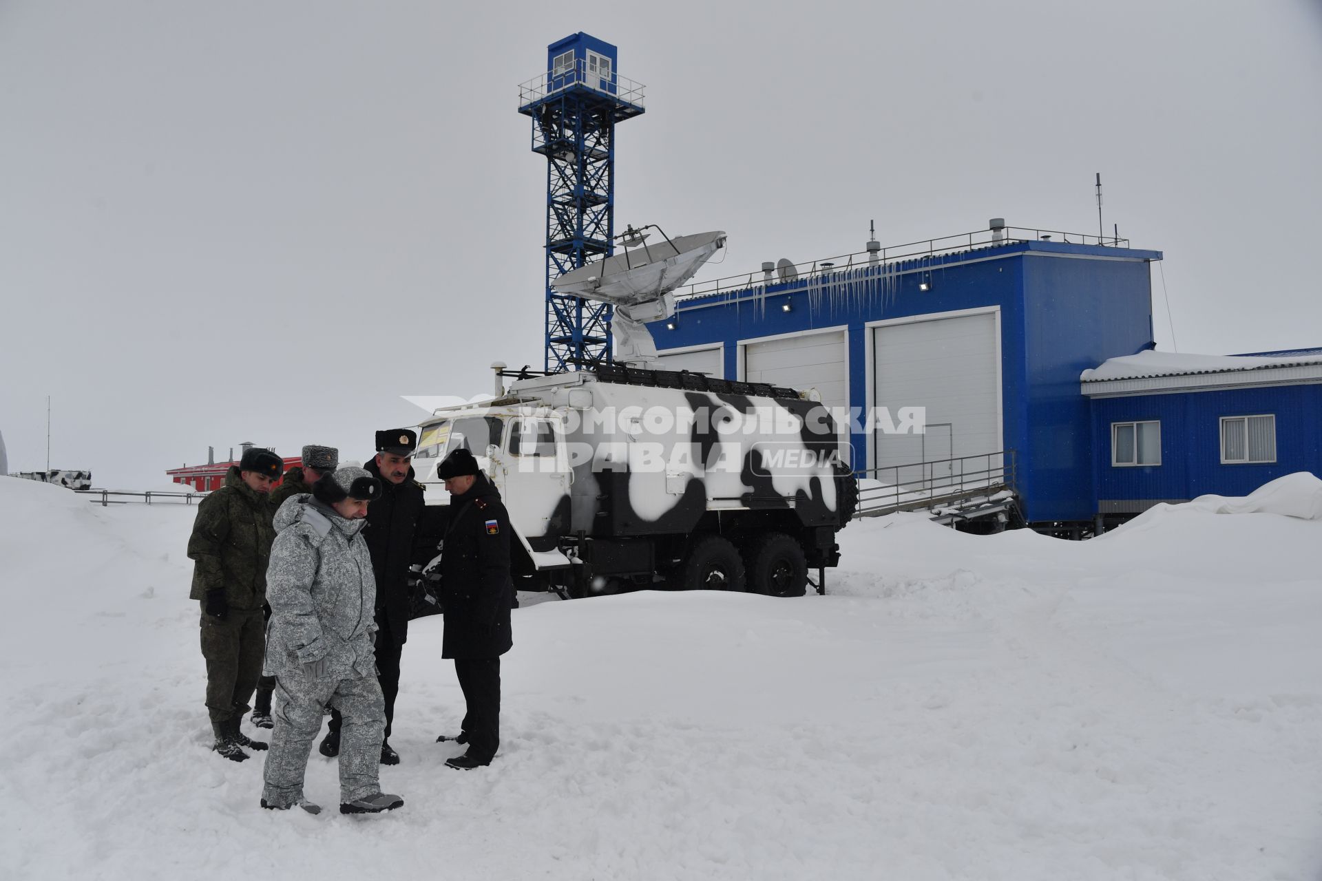 Архангельская область. Российская военная база `Арктический трилистник`на острове Земля Александры архипелага Земля Франца-Иосифа.