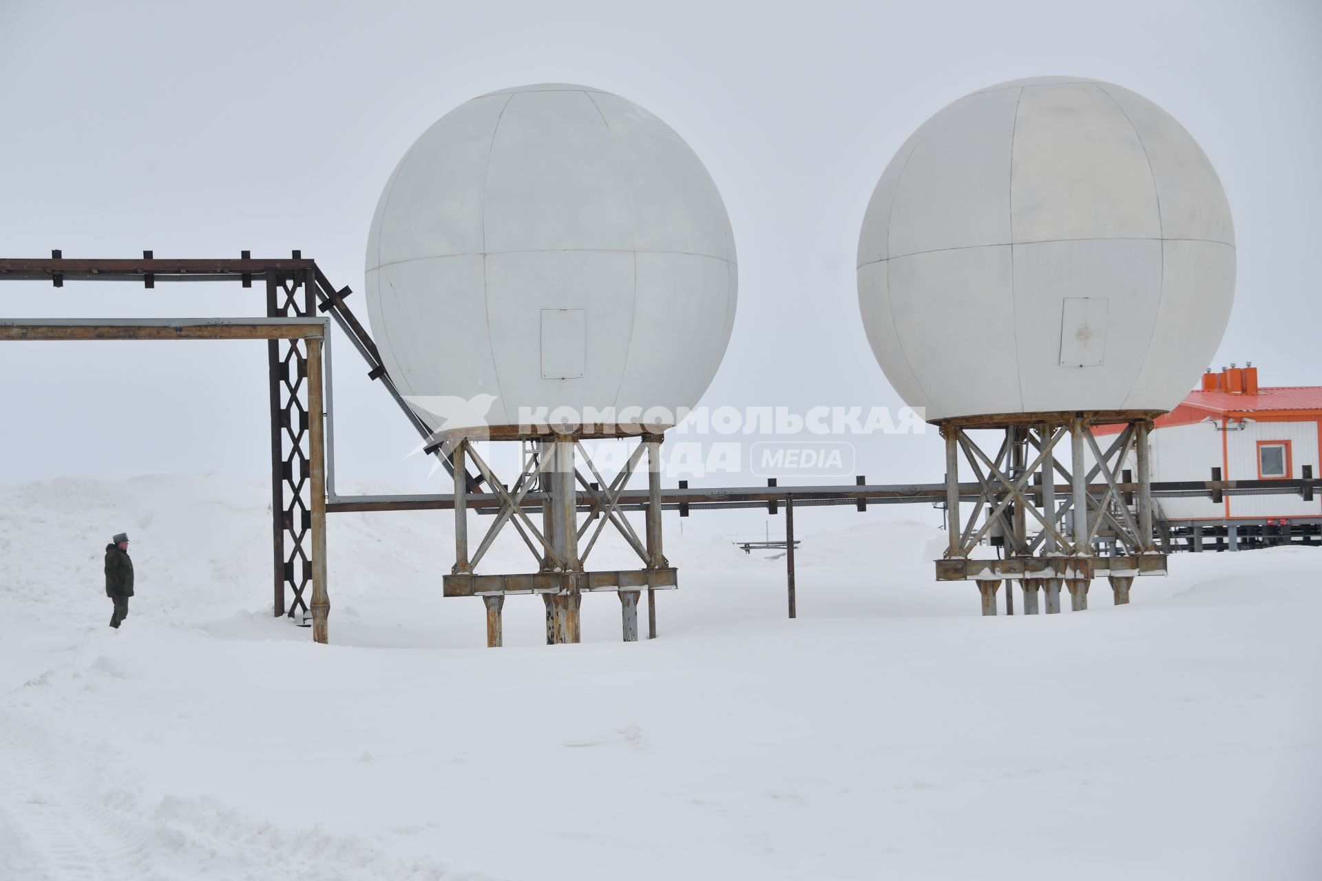 Архангельская область. Российская военная база `Арктический трилистник`на острове Земля Александры архипелага Земля Франца-Иосифа.