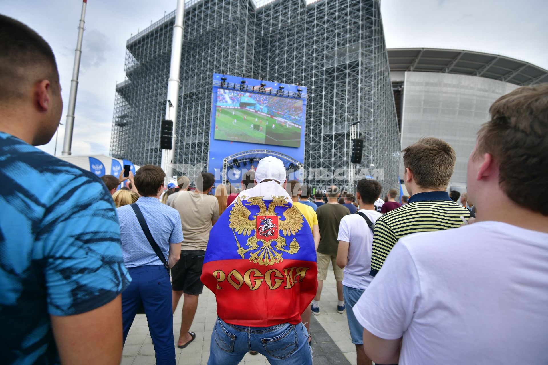 Фан-зона чемпионата Европы 2021 в Екатеринбурге, во время матча Россия 1-0 Финляндия
