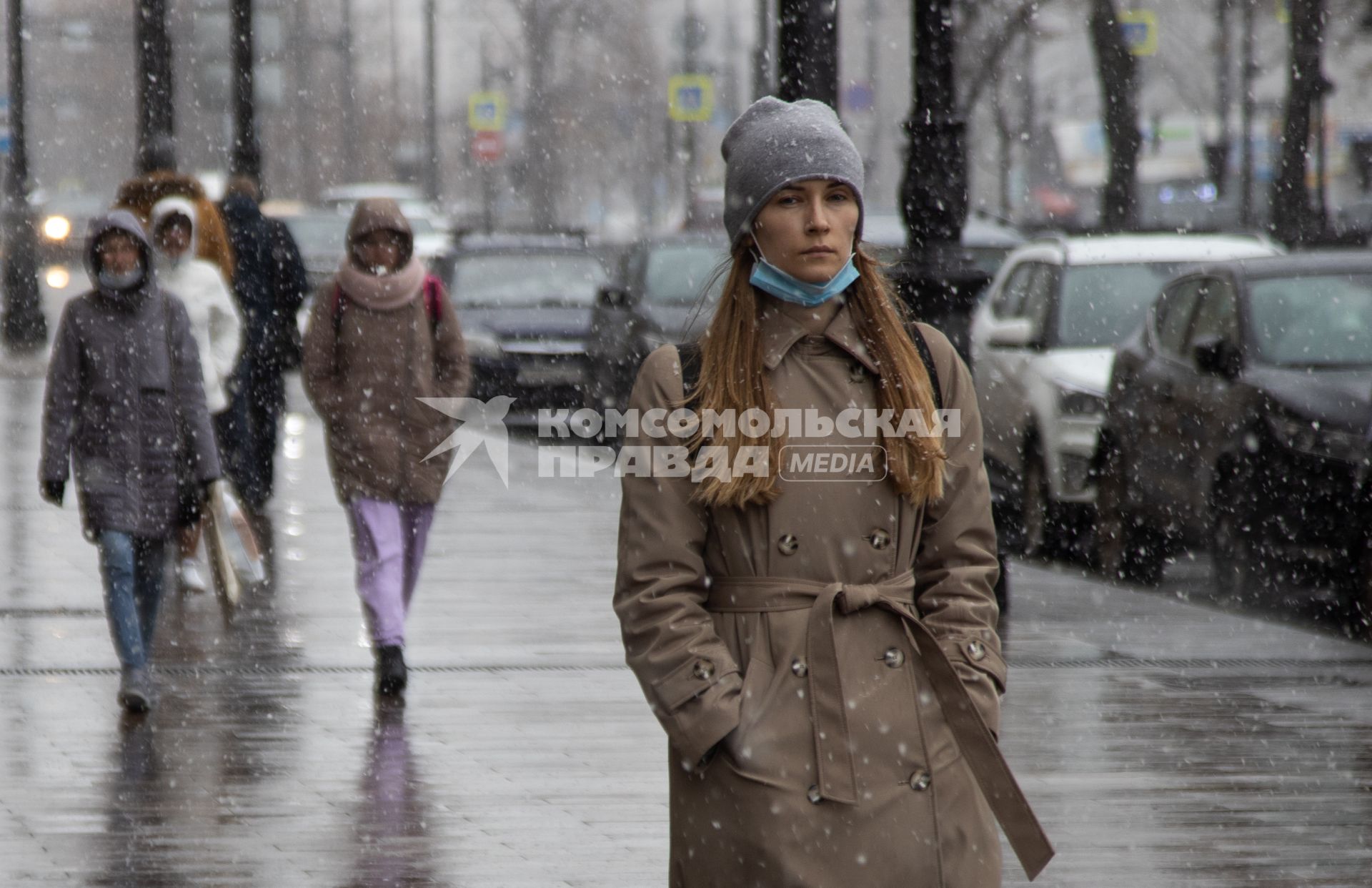 Пермь. Первый снег в городе.