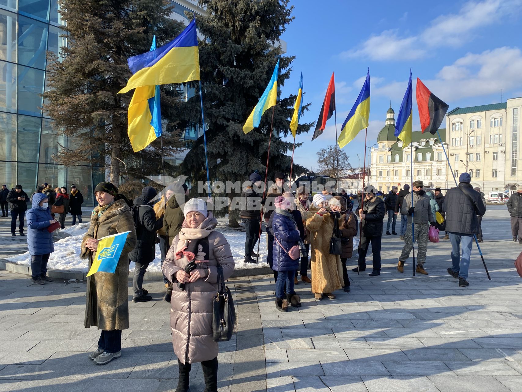 Украина. Харьков. Участники `Марша Единства`.