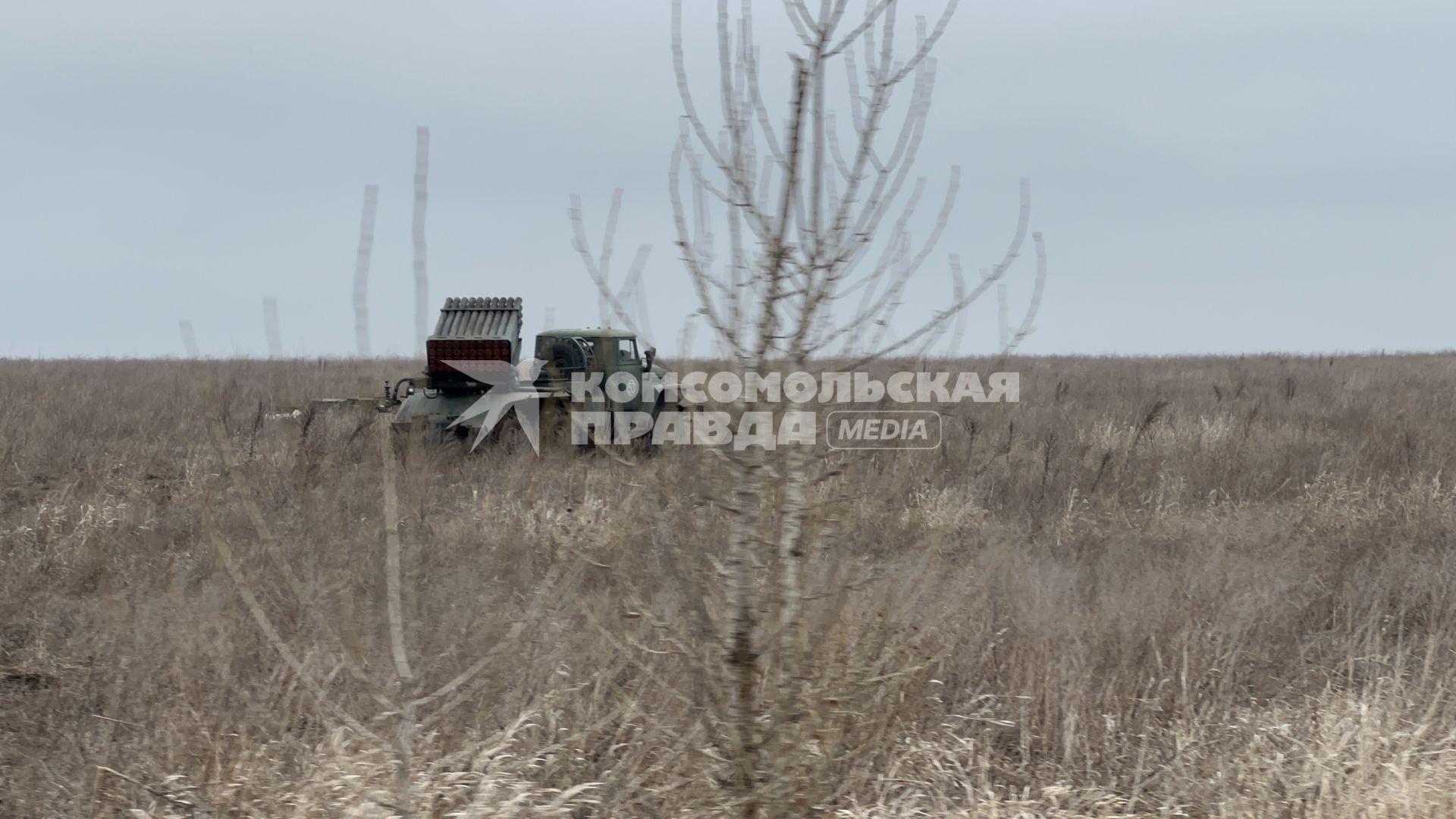 Донецкая область. с.Николаевка. Система залпового огня ВСУ.