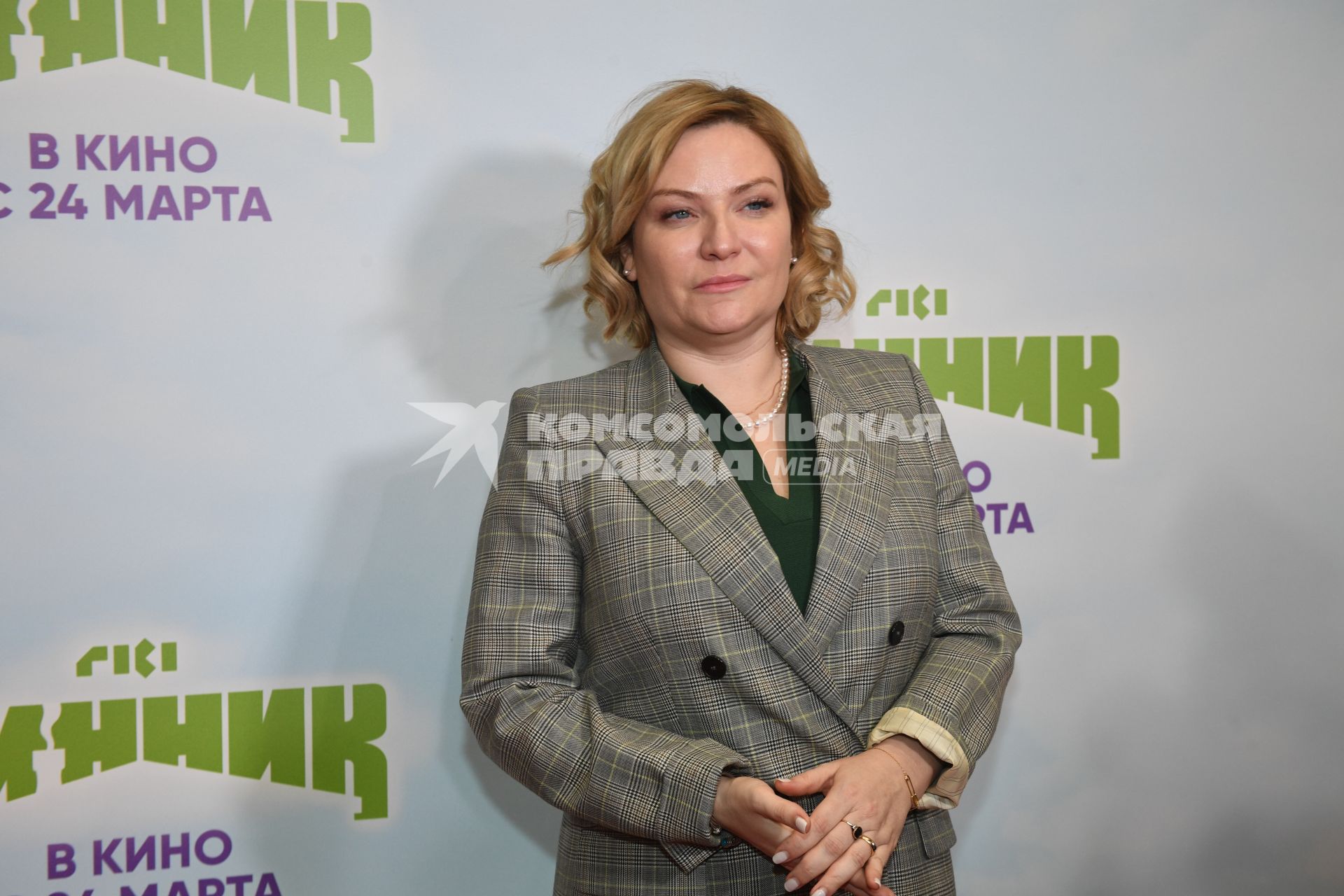 Москва. Министр культуры РФ Ольга Любимова на премьере мультфильма `Финник` в кинотеатре `Каро 11 Октябрь`.