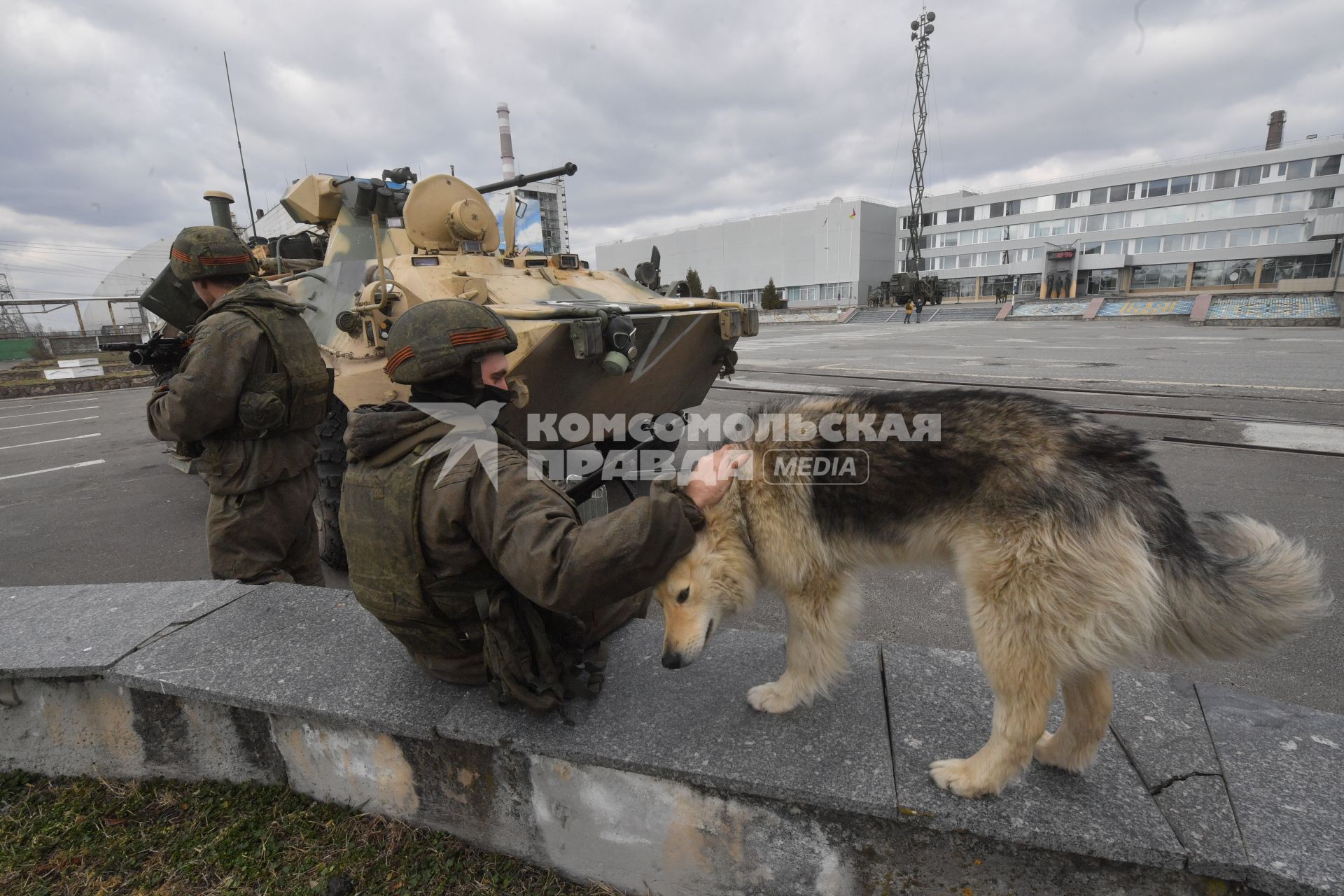 Киевская область. Вышгородский район. Военная операции РФ по демилитаризации Украины. Российские войска контролируют Чернобыльскую АЭС.